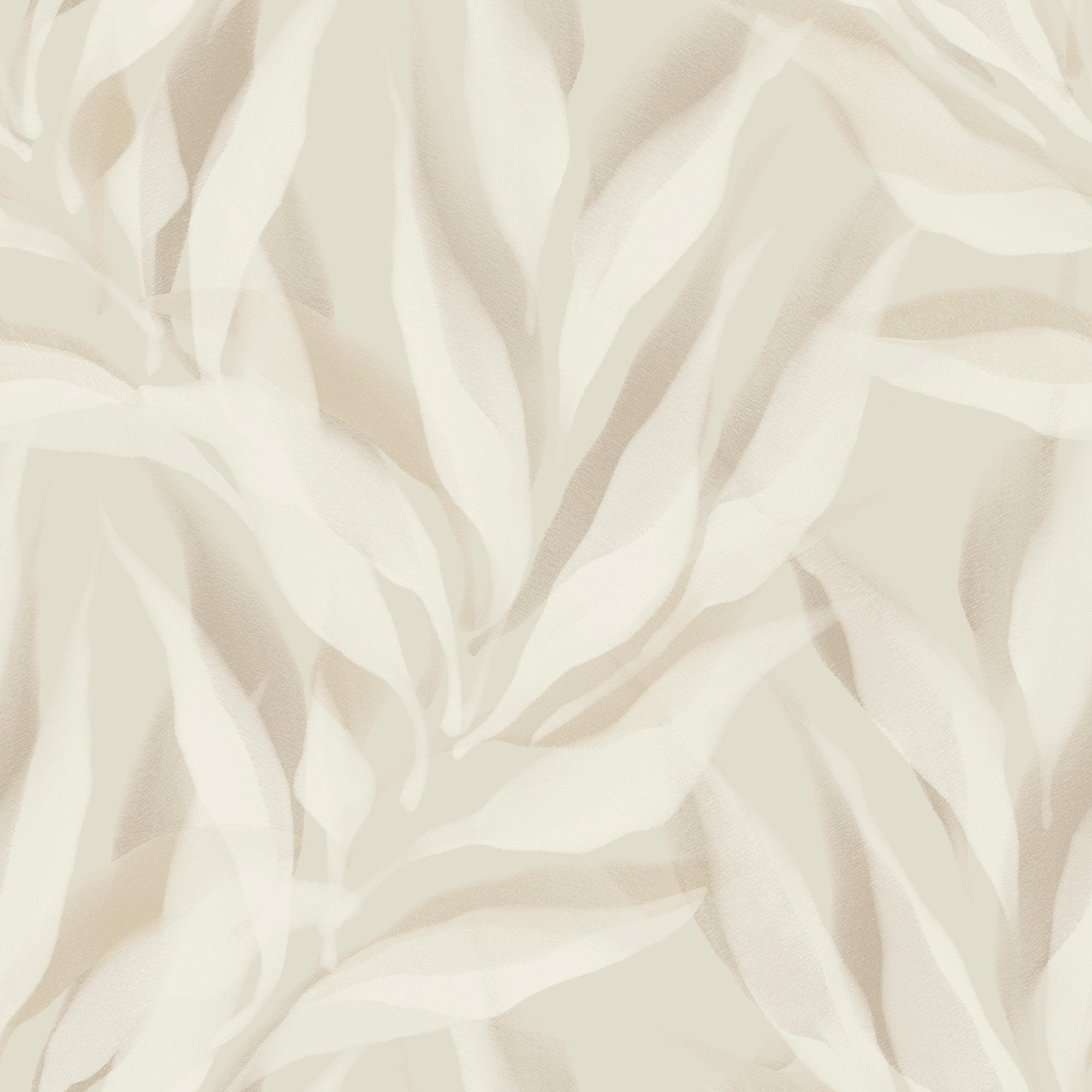 Branched Leaves All-over Wallpaper in beige color - pattern number KRA76101 - by Grandeco in the Karuna collection