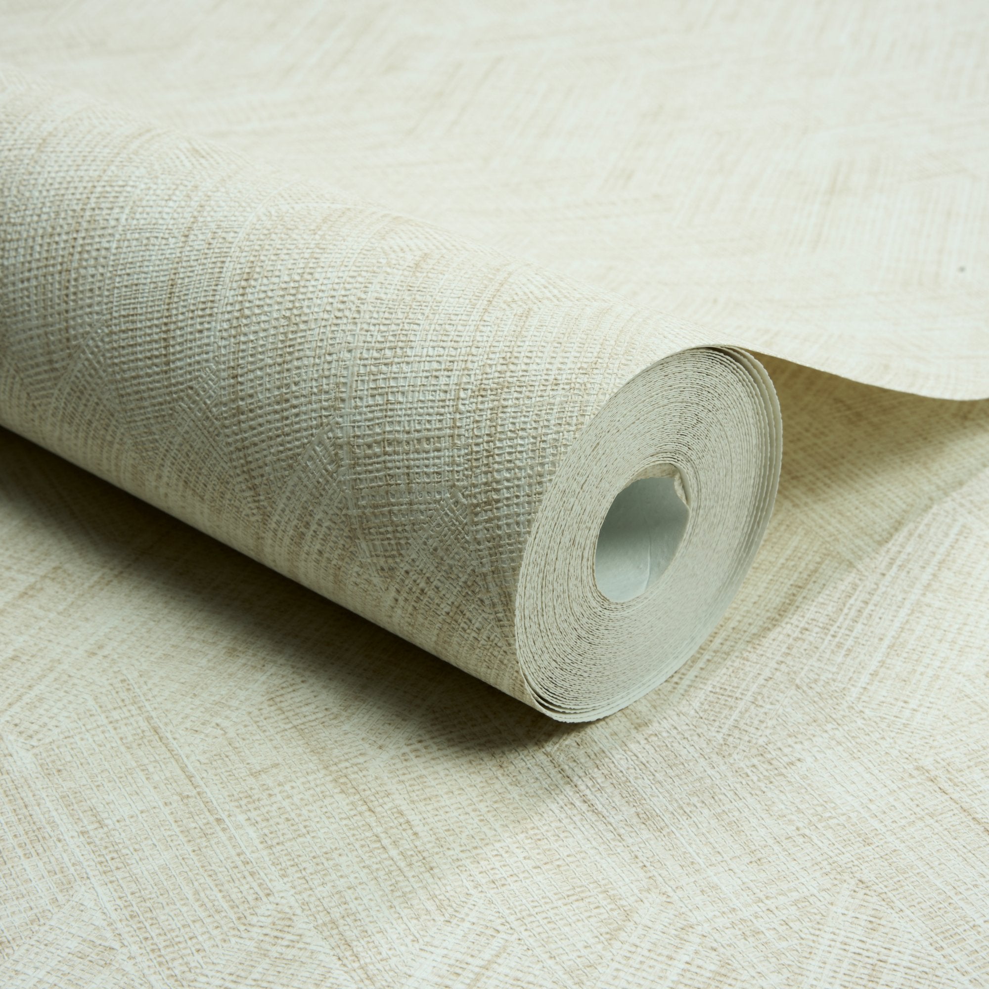Textile Plain Wallpaper in cream color - pattern number A78301 - by Grandeco in the Textured Vibes collection
