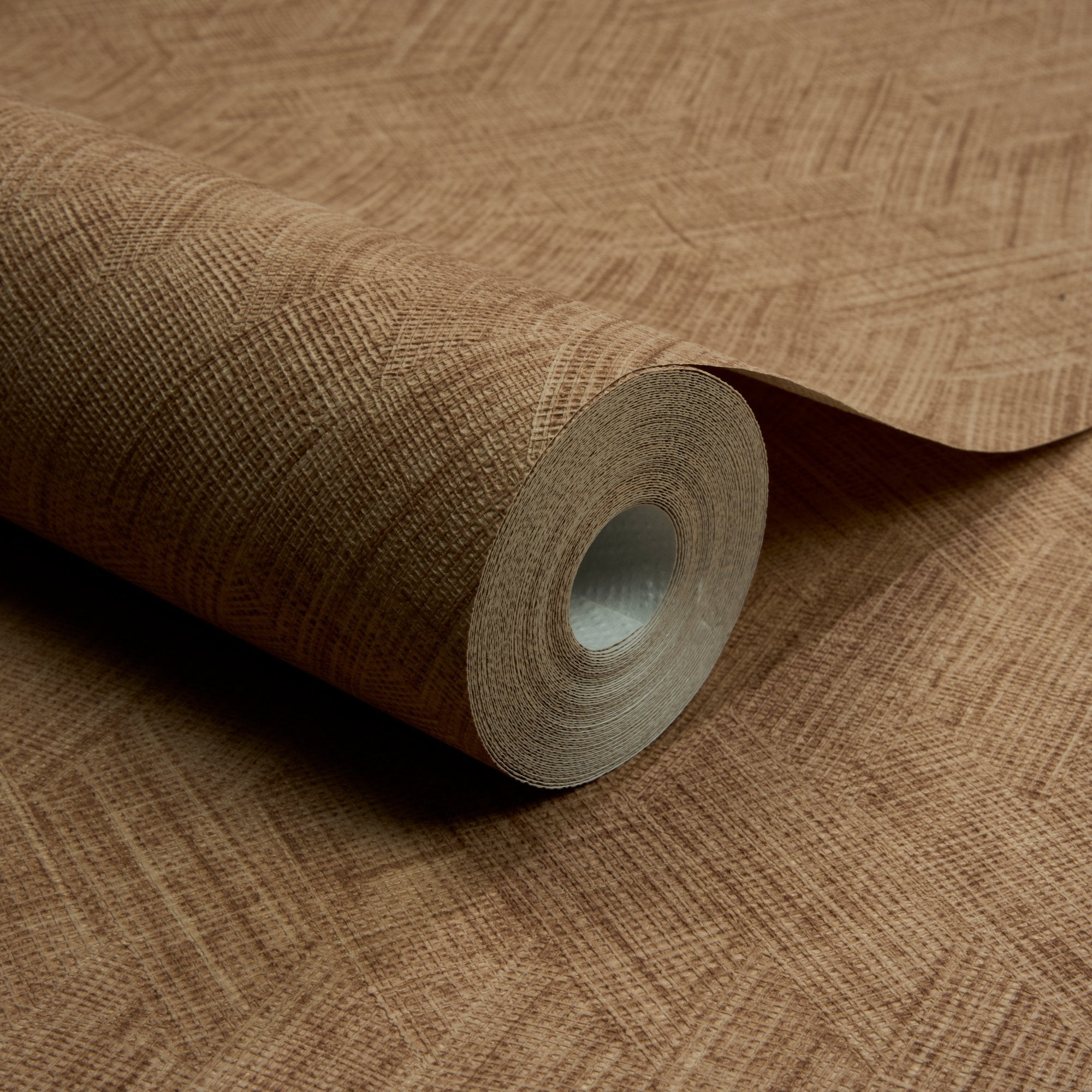 Textile Plain Wallpaper in brown color - pattern number A78305 - by Grandeco in the Textured Vibes collection