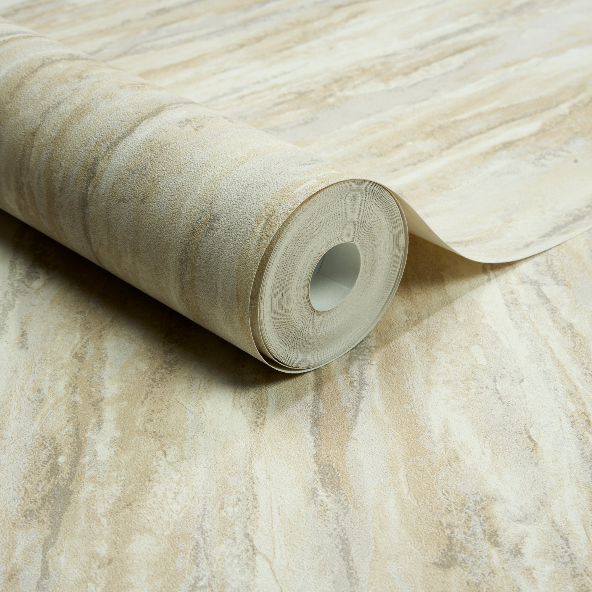 Patinated Plain Wallpaper in beige color - pattern number A78504 - by Grandeco in the Textured Vibes collection
