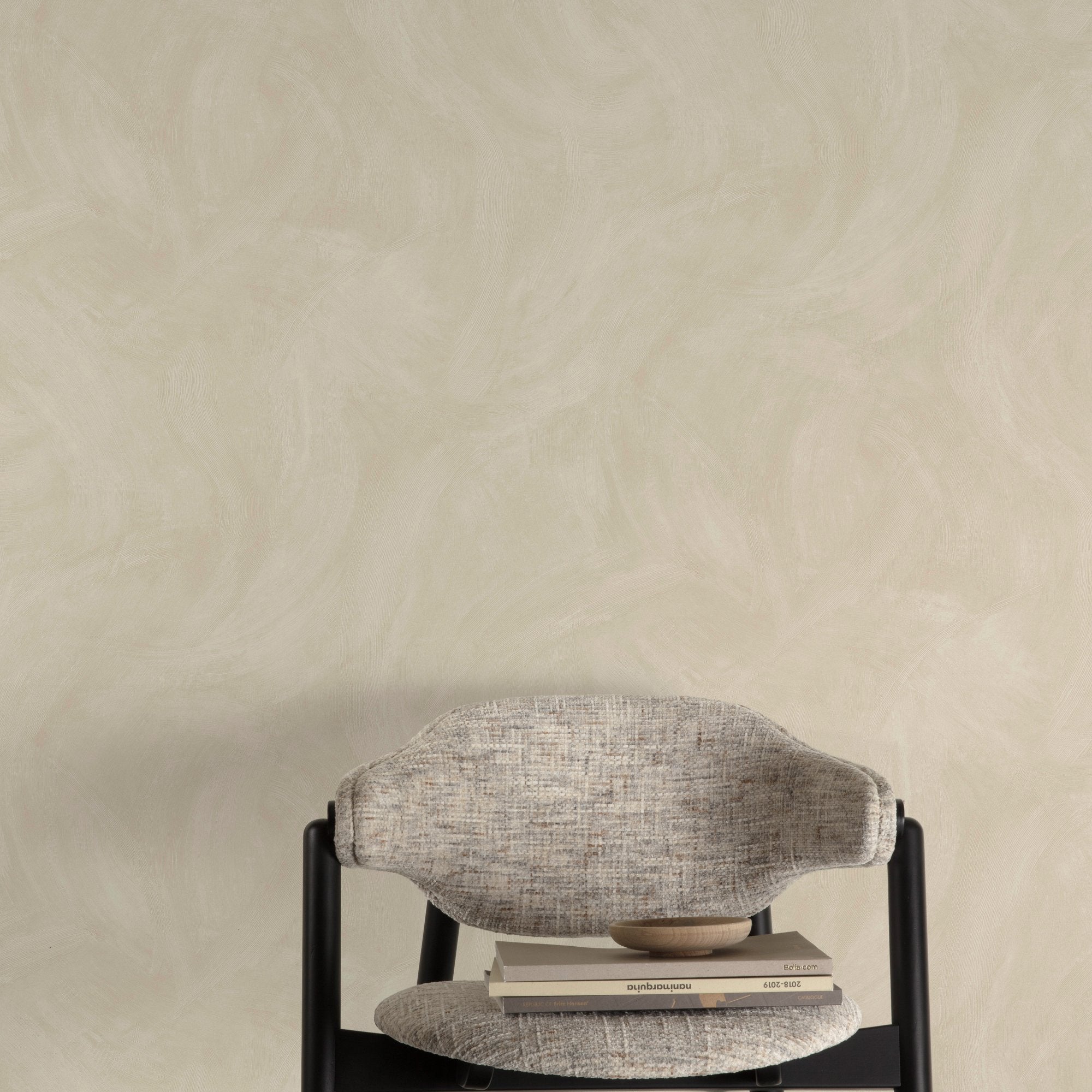 Authentic Plaster Plain Wallpaper in beige color - pattern number A78703 - by Grandeco in the Textured Vibes collection