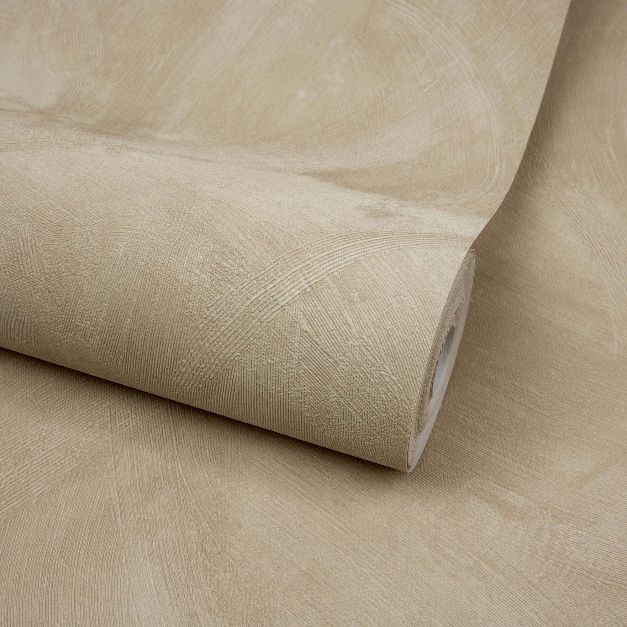 Authentic Plaster Plain Wallpaper in beige color - pattern number A78704 - by Grandeco in the Textured Vibes collection