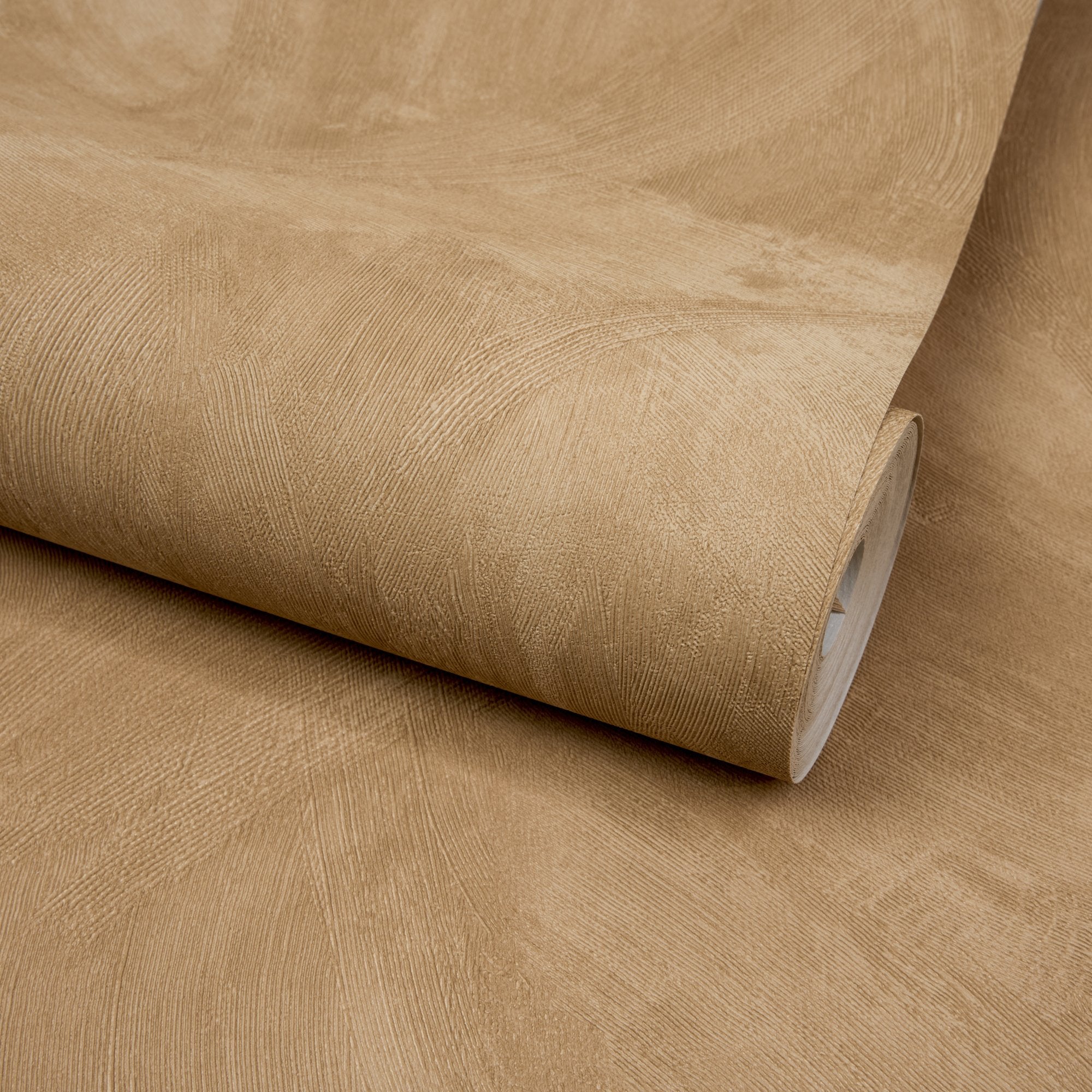 Authentic Plaster Plain Wallpaper in brown color - pattern number A78707 - by Grandeco in the Textured Vibes collection