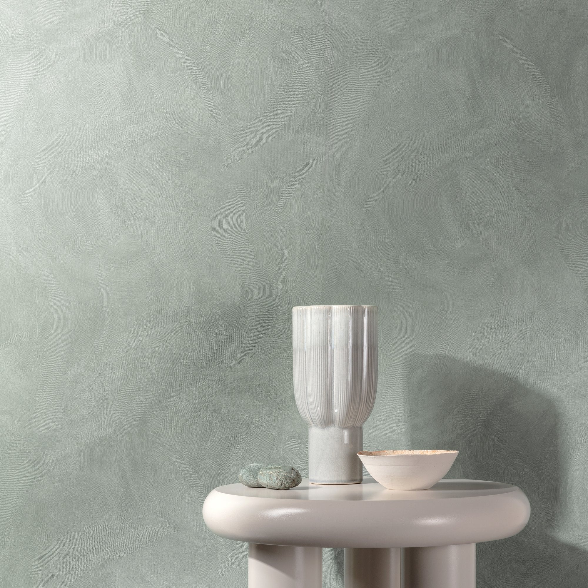 Authentic Plaster Plain Wallpaper in blue color - pattern number A78710 - by Grandeco in the Textured Vibes collection