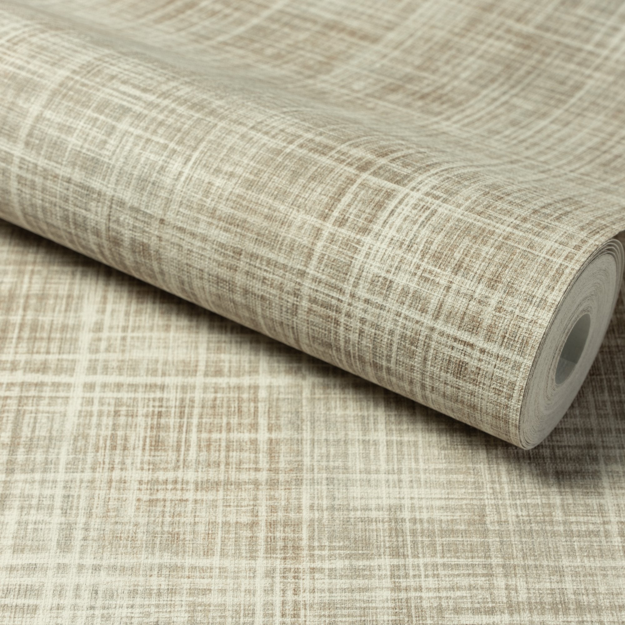 Textile Plain Wallpaper in beige color - pattern number A85501 - by Grandeco in the Structured Walls collection
