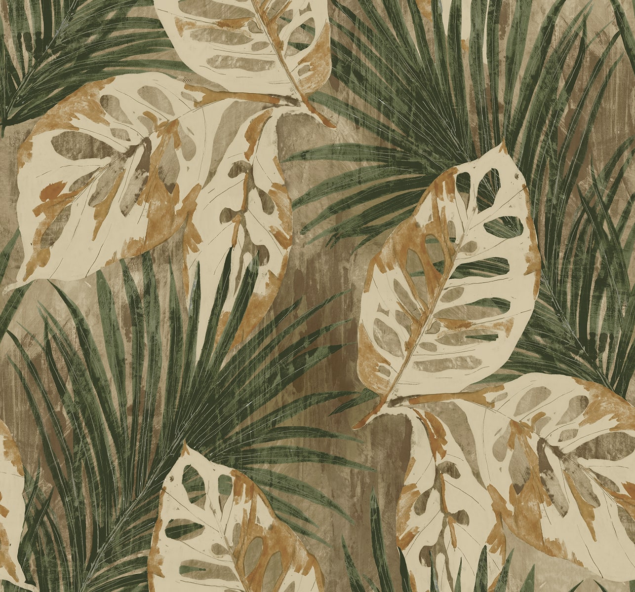 Karma Wallpaper in evening green color - pattern number AG60204 - by Seabrook in the Bali Tropical collection
