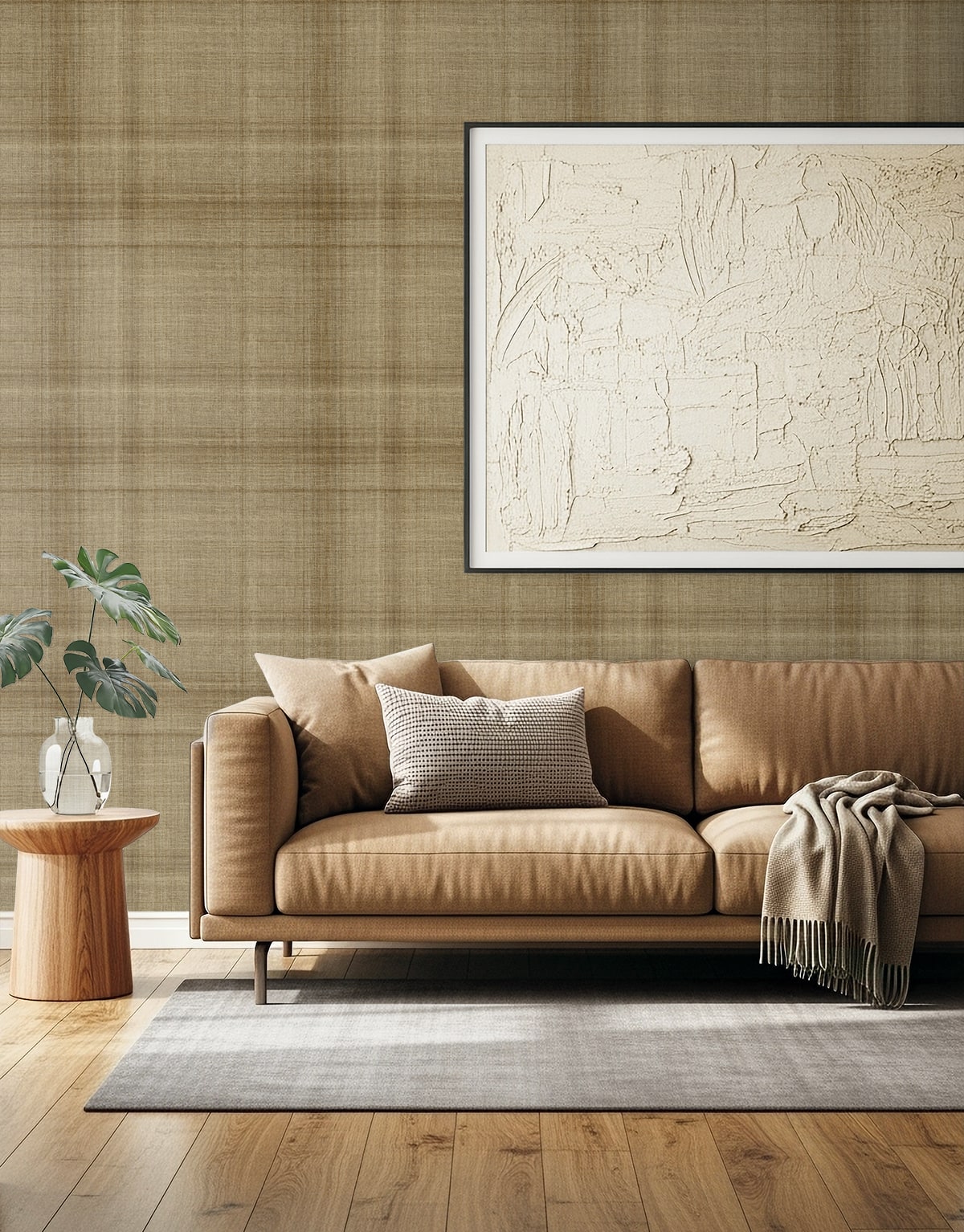 Oasis Wallpaper in caramel color - pattern number AG60505 - by Seabrook in the Bali Tropical collection