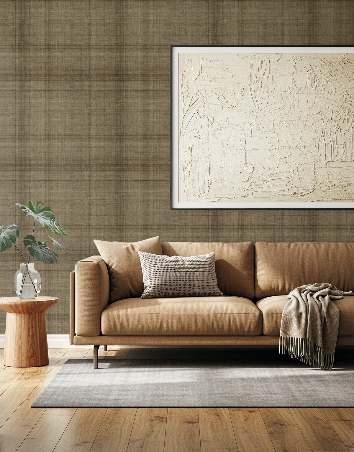 Oasis Wallpaper in fawn color - pattern number AG60506 - by Seabrook in the Bali Tropical collection