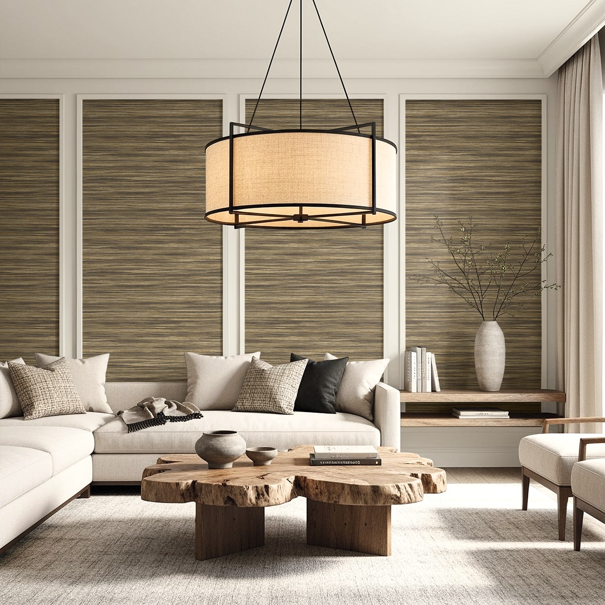 Gita Wallpaper in chocolate color - pattern number AG60806 - by Seabrook in the Bali Tropical collection