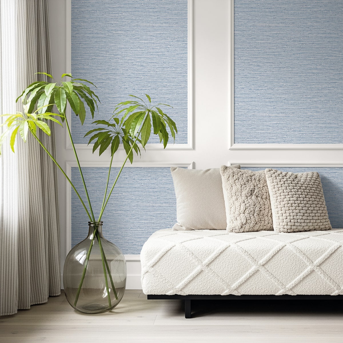 Darma Wallpaper in morning at sea color - pattern number AG61502 - by Seabrook in the Bali Tropical collection