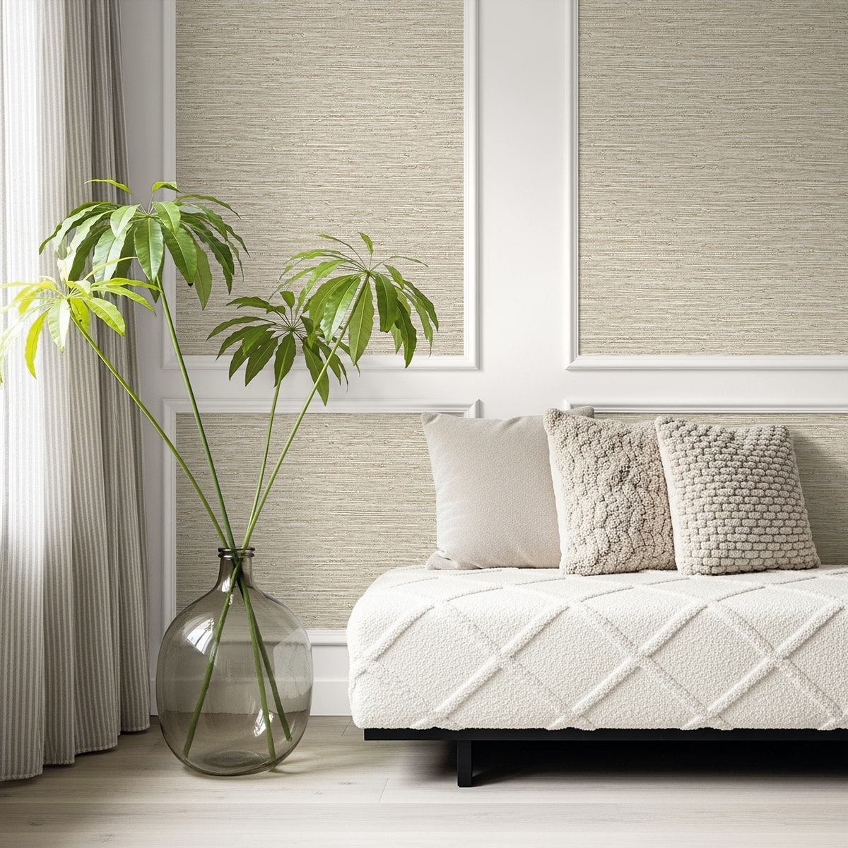 Darma Wallpaper in carmel color - pattern number AG61506 - by Seabrook in the Bali Tropical collection