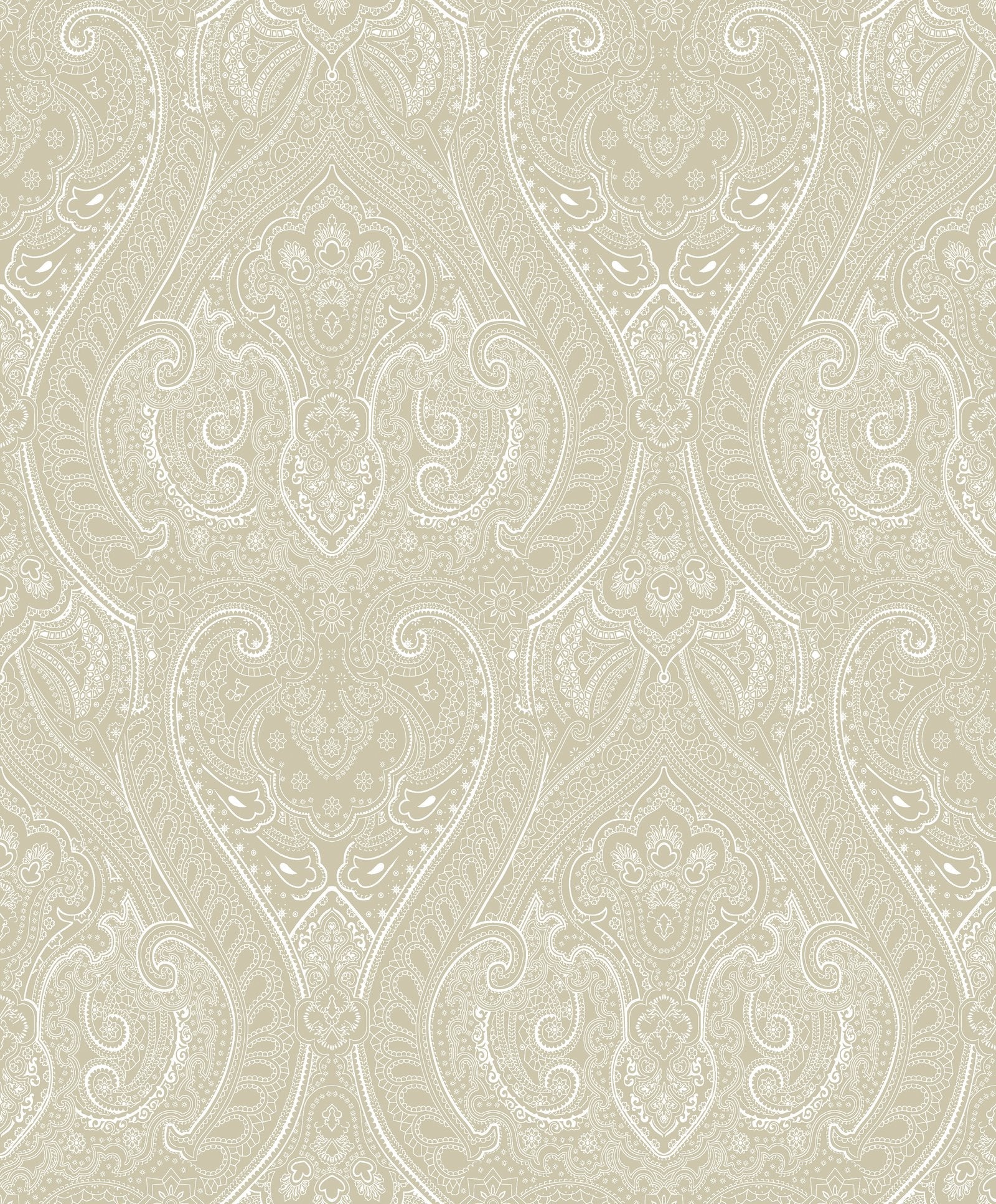 Lace wallpaper in cream color - pattern number AM22002-3 - by Galerie in the Zen collection