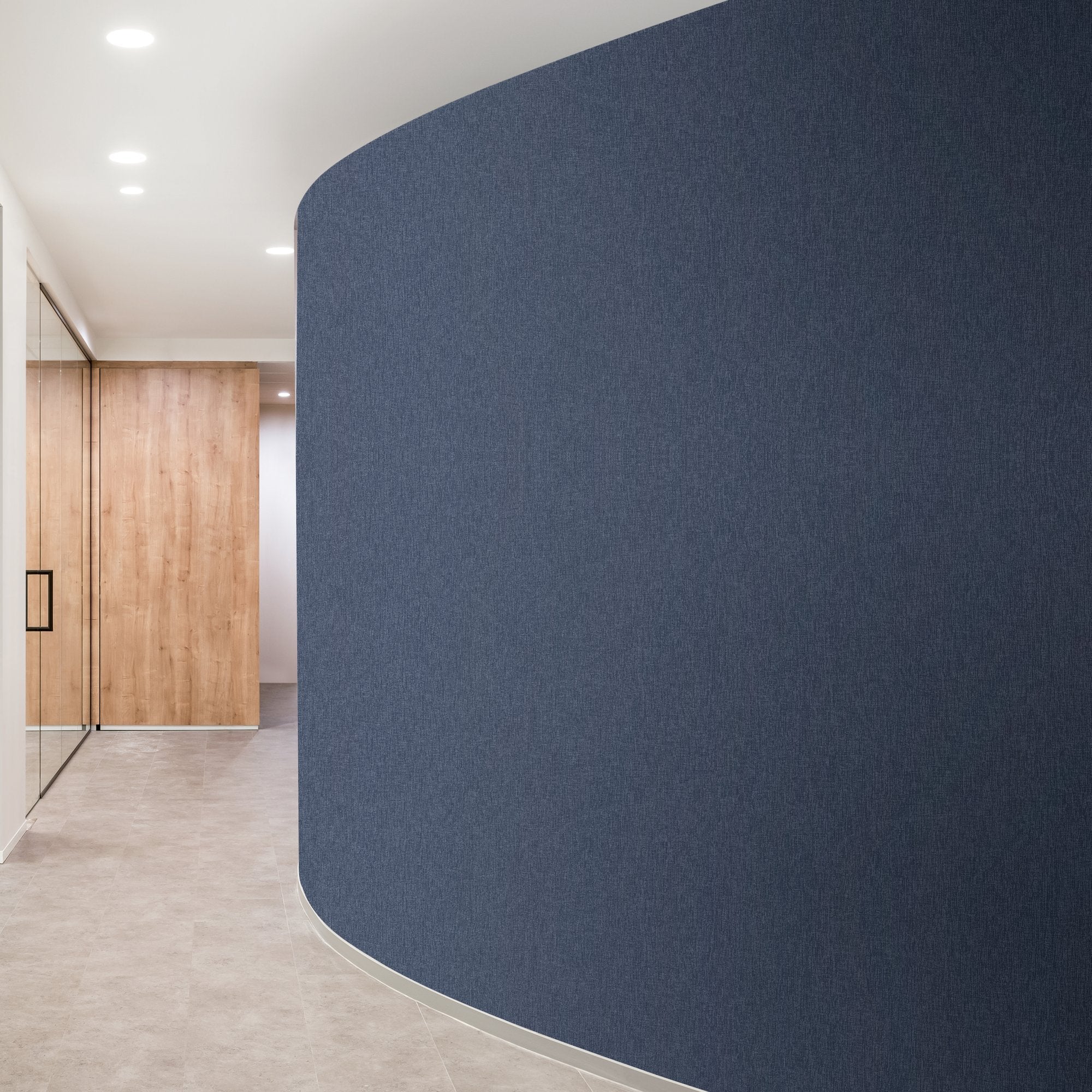 Textile Plain Wallpaper in blue color - pattern number AT1025 - by Grandeco in the Atmosphere collection