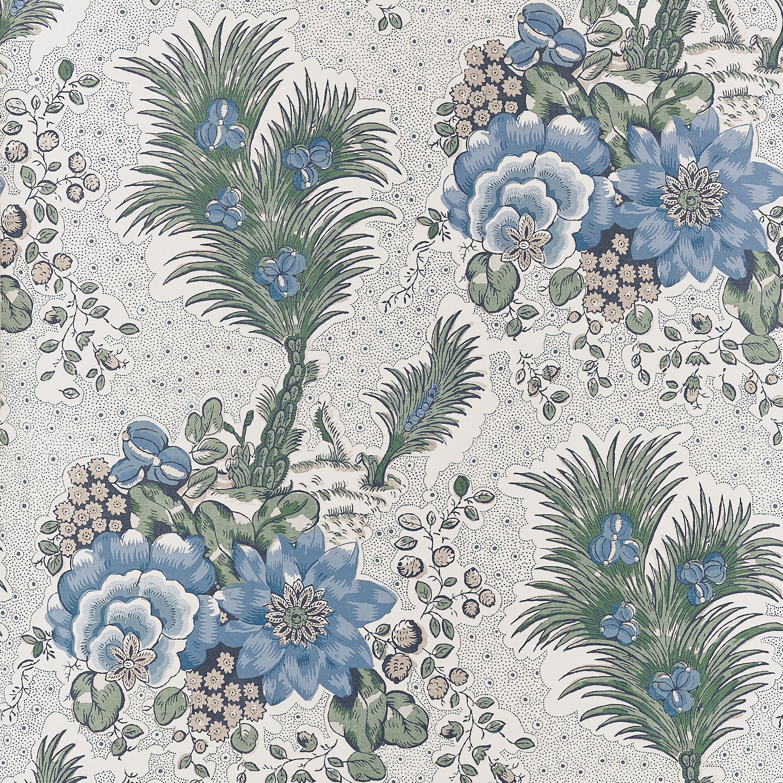 Drexel Hill Wallpaper in blue green color - pattern number AT10717 - by Thibaut in the Clermont collection