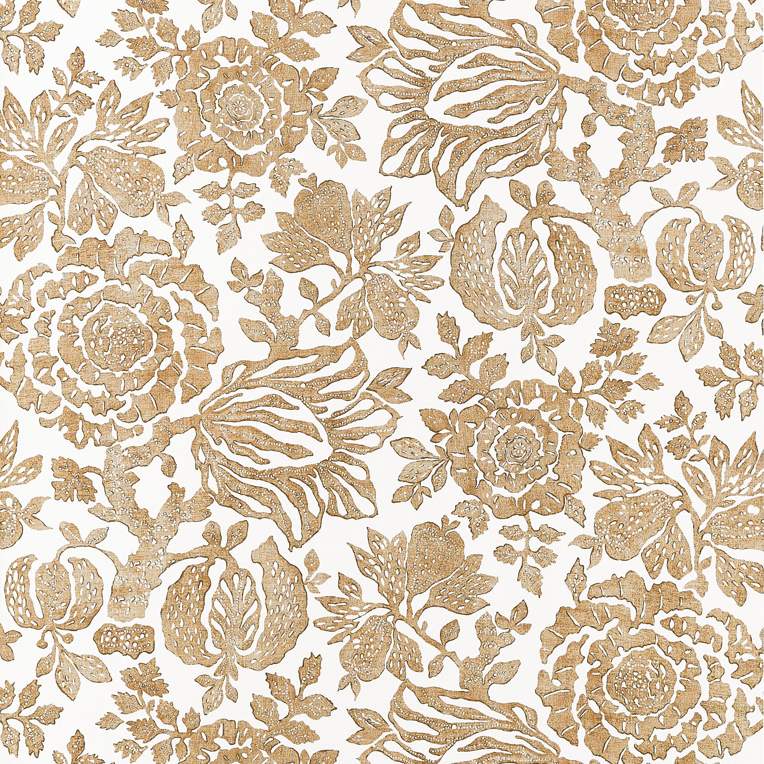 Sigourney Wallpaper in gold color - pattern number AT10731 - by Thibaut in the Clermont collection