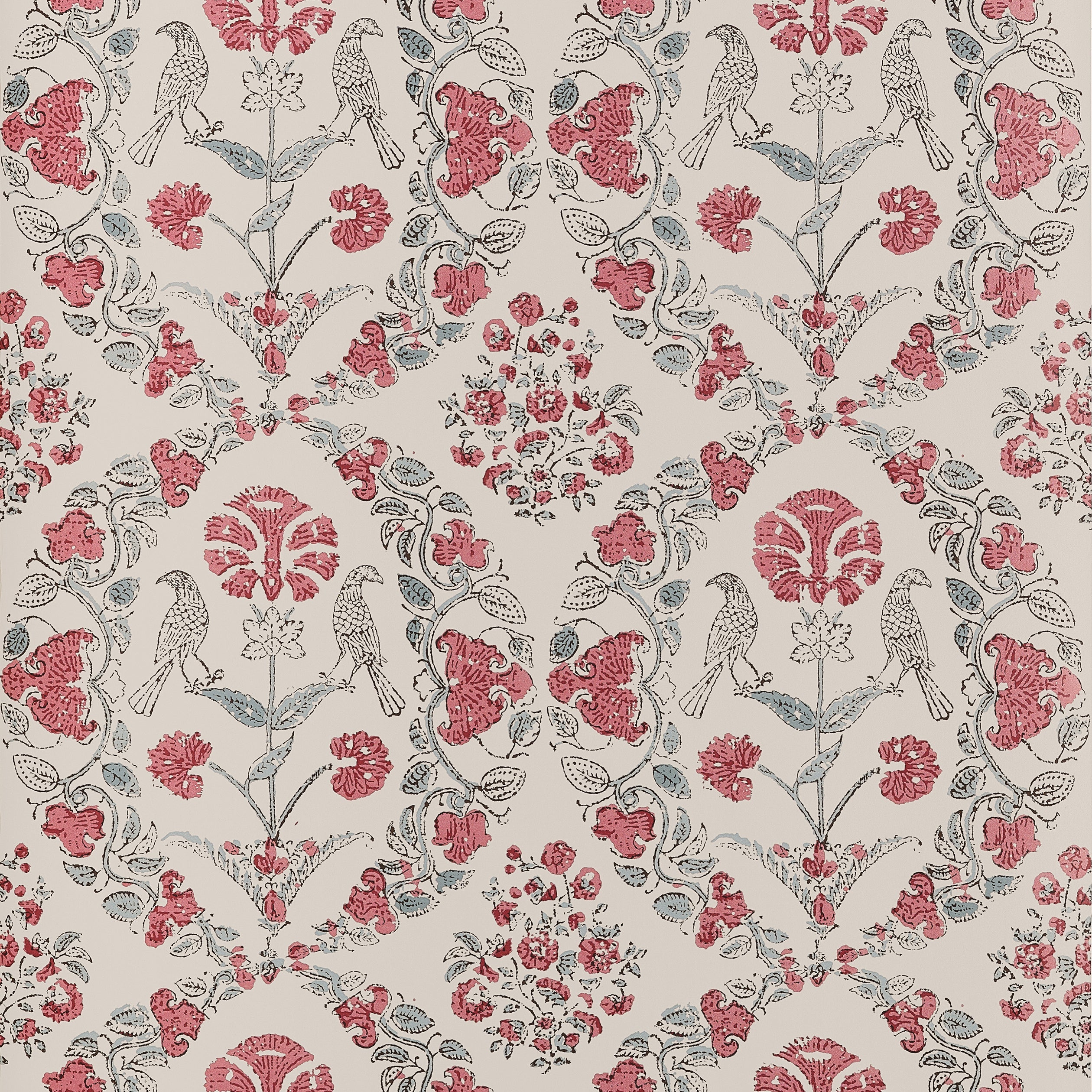 Paloma Wallpaper in red color - pattern number AT10736 - by Thibaut in the Clermont collection