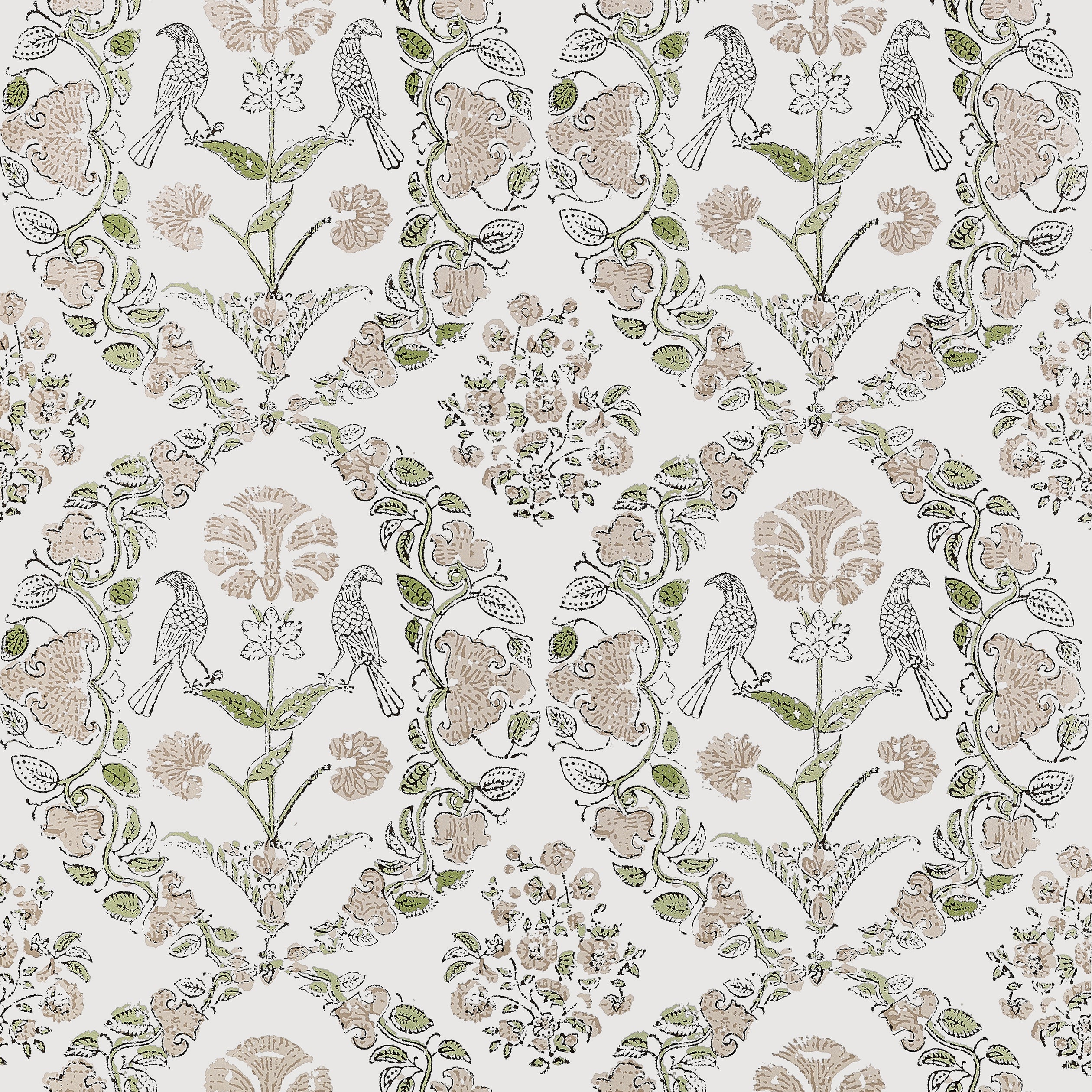 Paloma Wallpaper in beige color - pattern number AT10738 - by Thibaut in the Clermont collection
