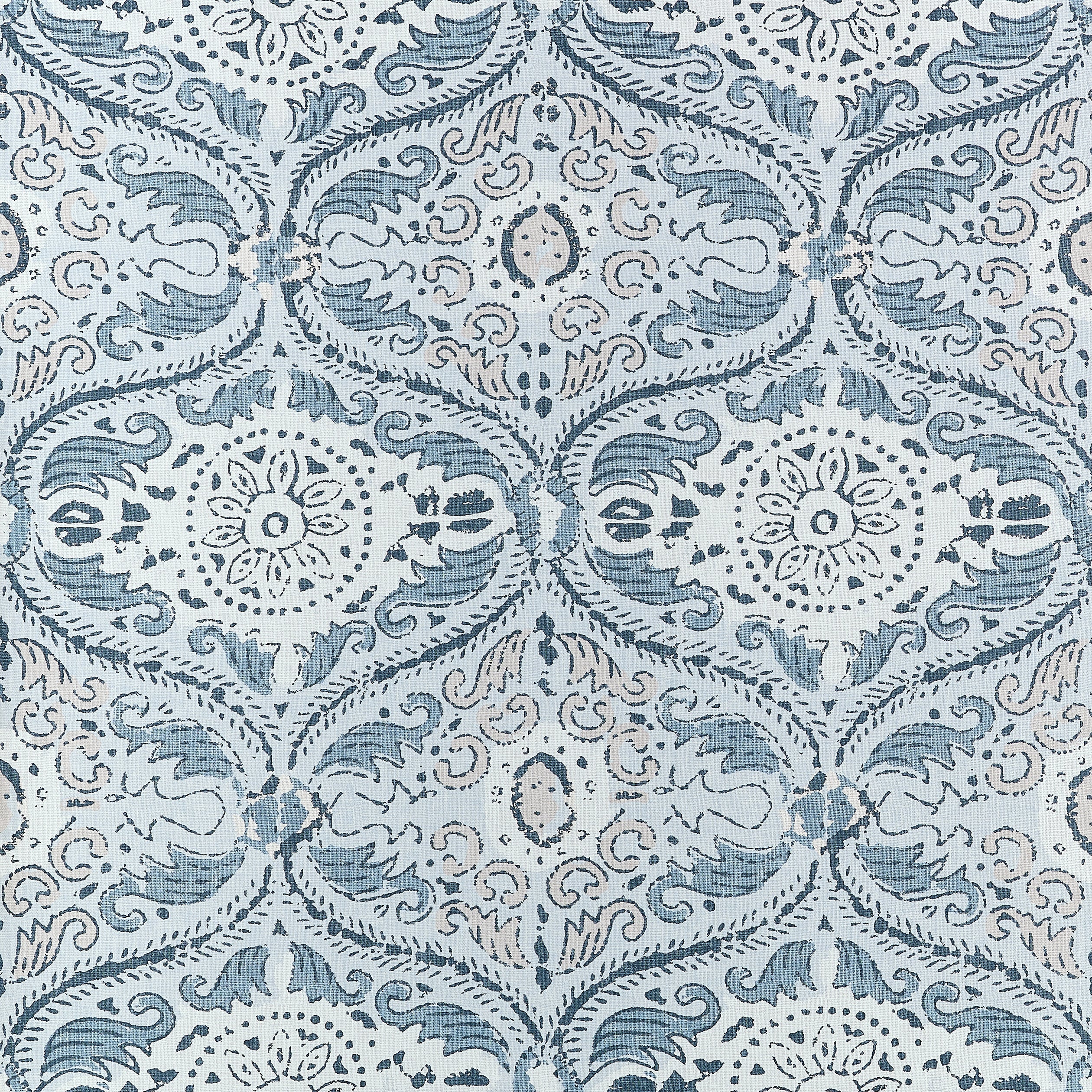 Cecilia Wallpaper in spa blue color - pattern number AT10757 - by Thibaut in the Clermont collection