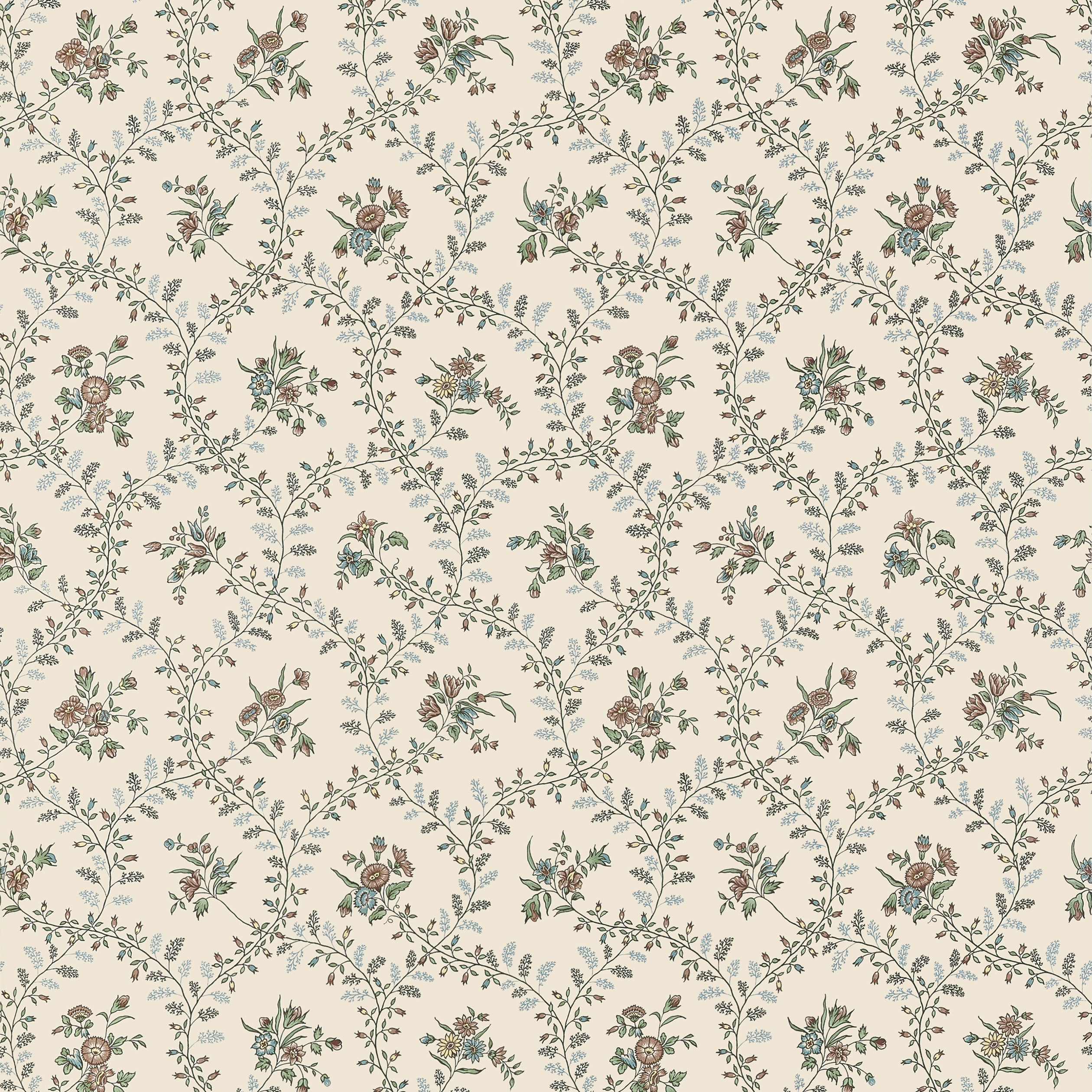 Juliette Trail Wallpaper in brown color - pattern number AT10765 - by Thibaut in the Clermont collection