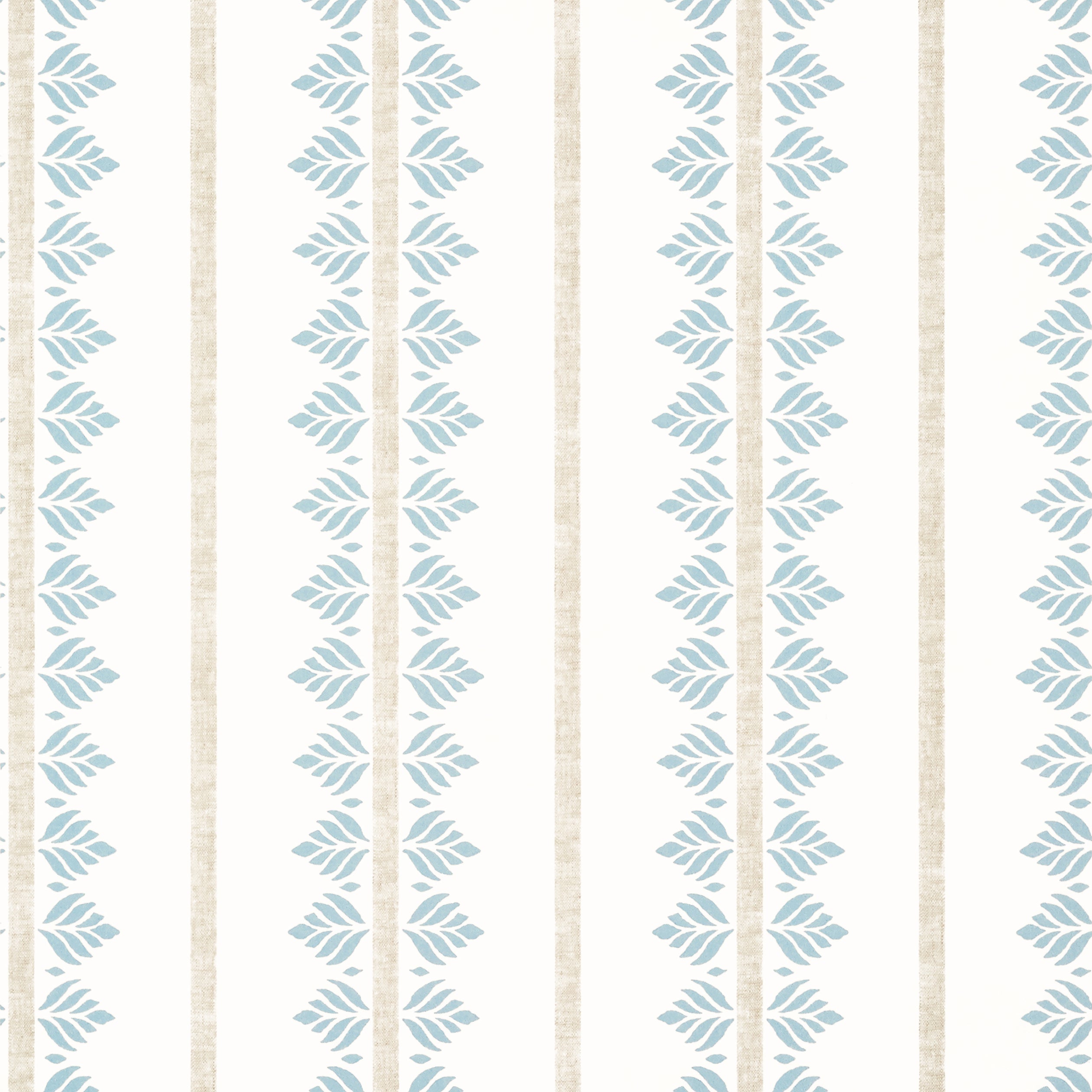 Fern Stripe wallpaper in spa blue color - pattern number AT15103 - by Anna French in the Antilles collection
