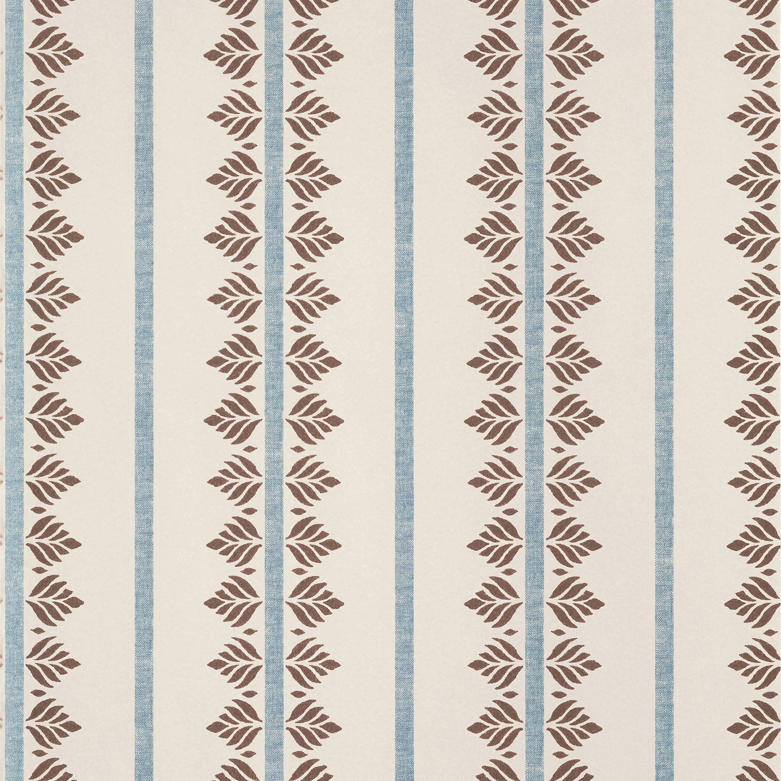 Fern Stripe wallpaper in brown and slate color - pattern number AT15106 - by Anna French in the Antilles collection