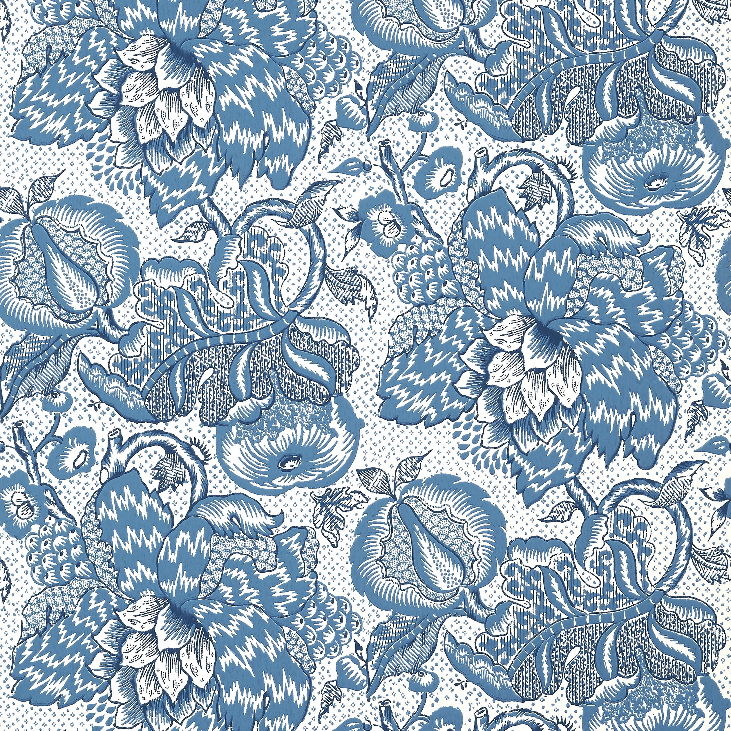 Westmont wallpaper in blue color - pattern number AT15112 - by Anna French in the Antilles collection