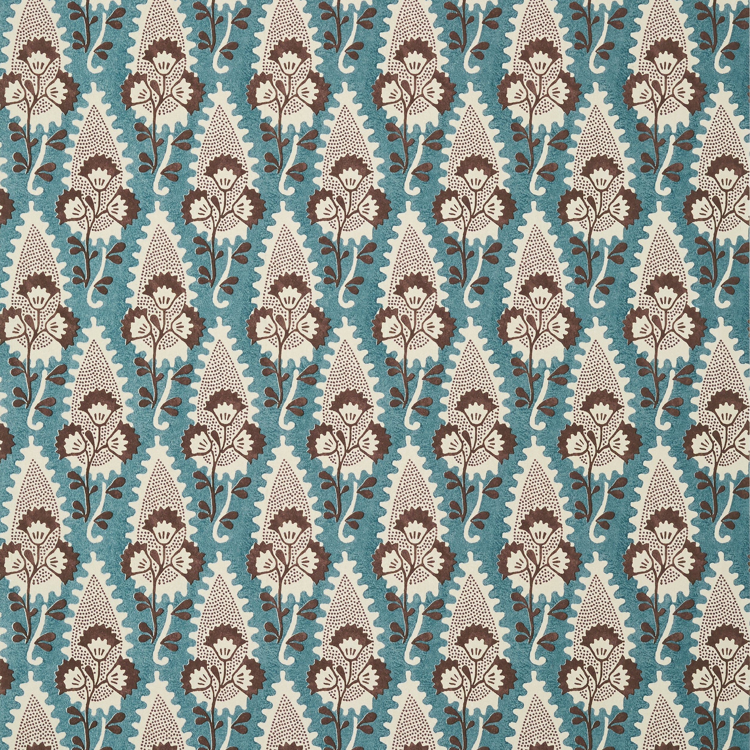 Cornwall wallpaper in brown and slate color - pattern number AT15122 - by Anna French in the Antilles collection