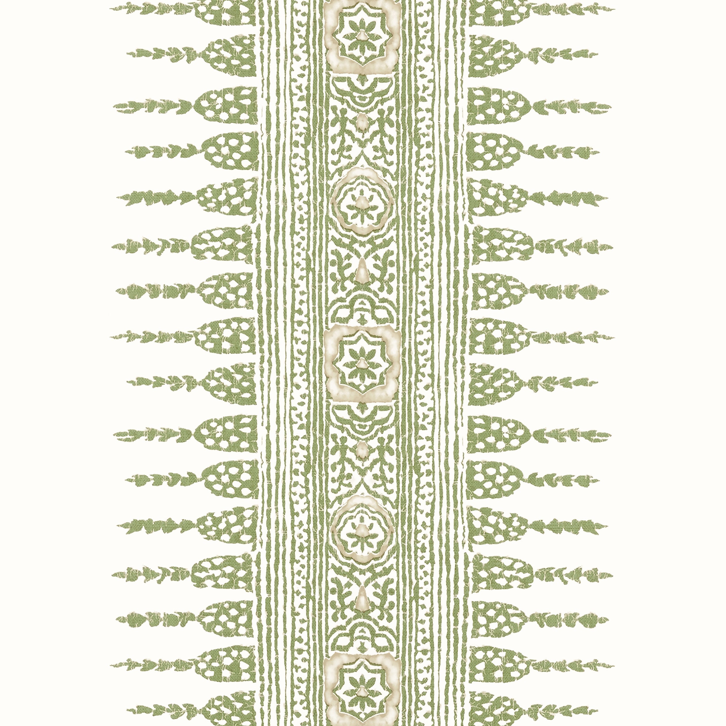 Javanese Stripe wallpaper in green and white color - pattern number AT15136 - by Anna French in the Antilles collection