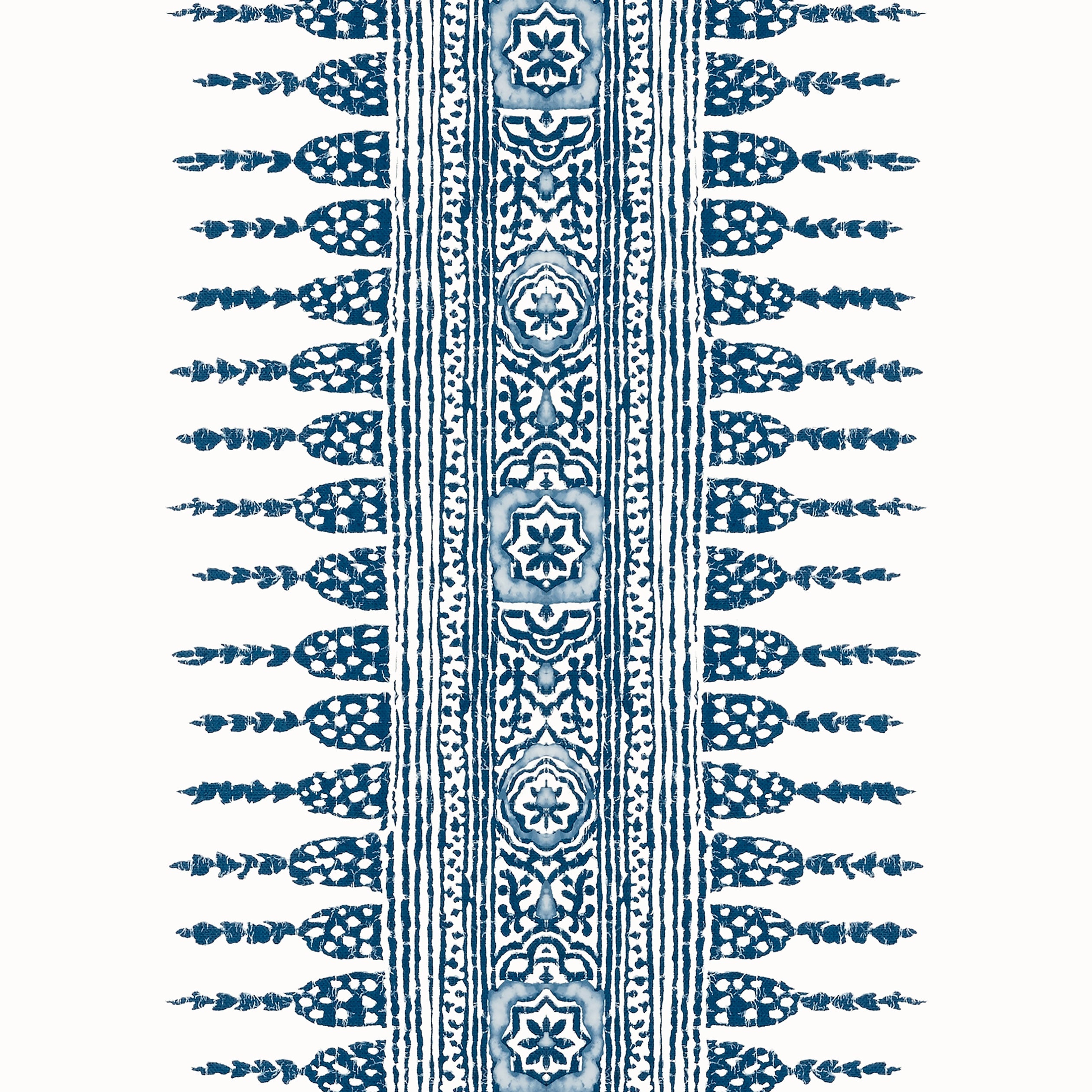 Javanese Stripe wallpaper in navy and white color - pattern number AT15137 - by Anna French in the Antilles collection