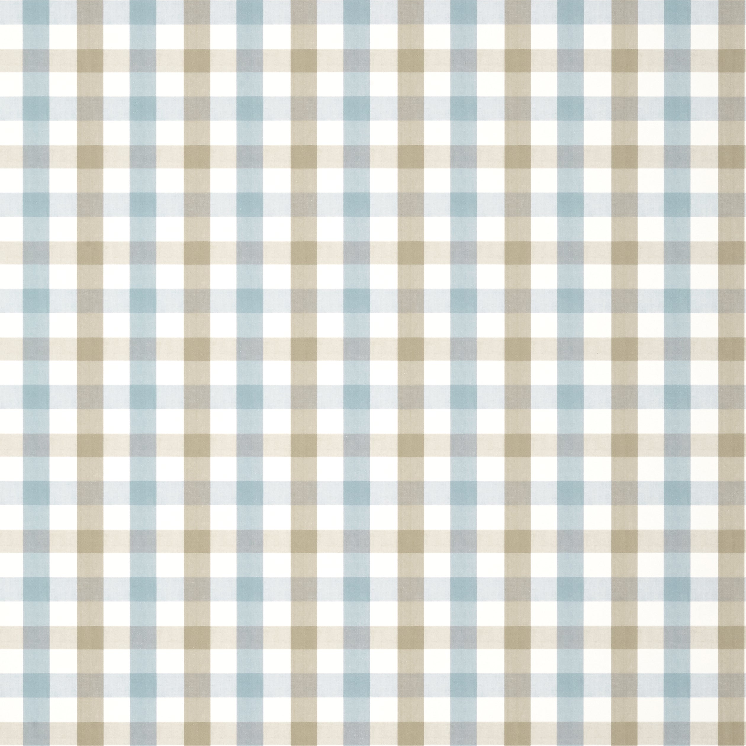 Saybrook Check fabric in spa blue and beige color - pattern number AT15151 - by Anna French in the Antilles collection