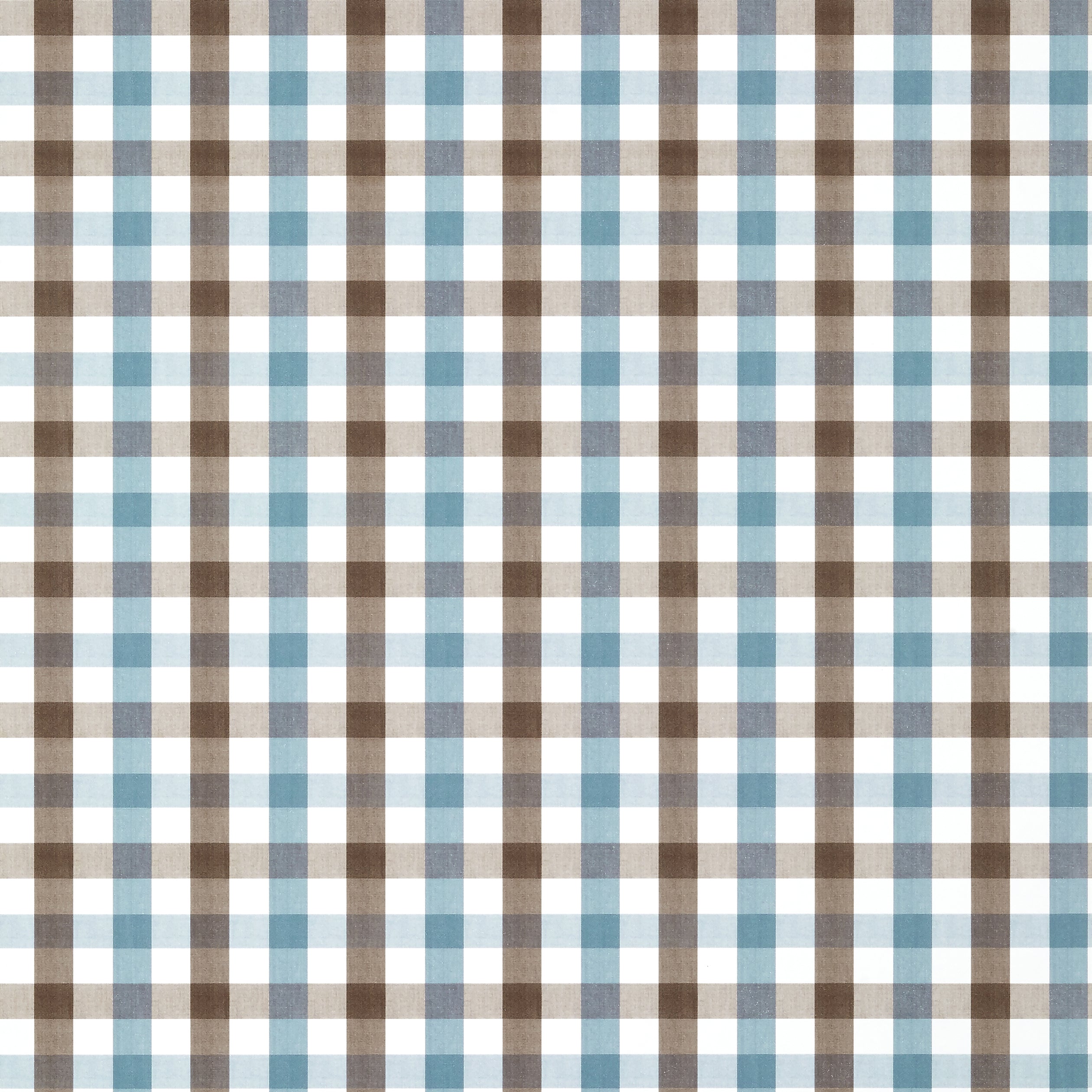 Saybrook Check fabric in brown and slate color - pattern number AT15154 - by Anna French in the Antilles collection