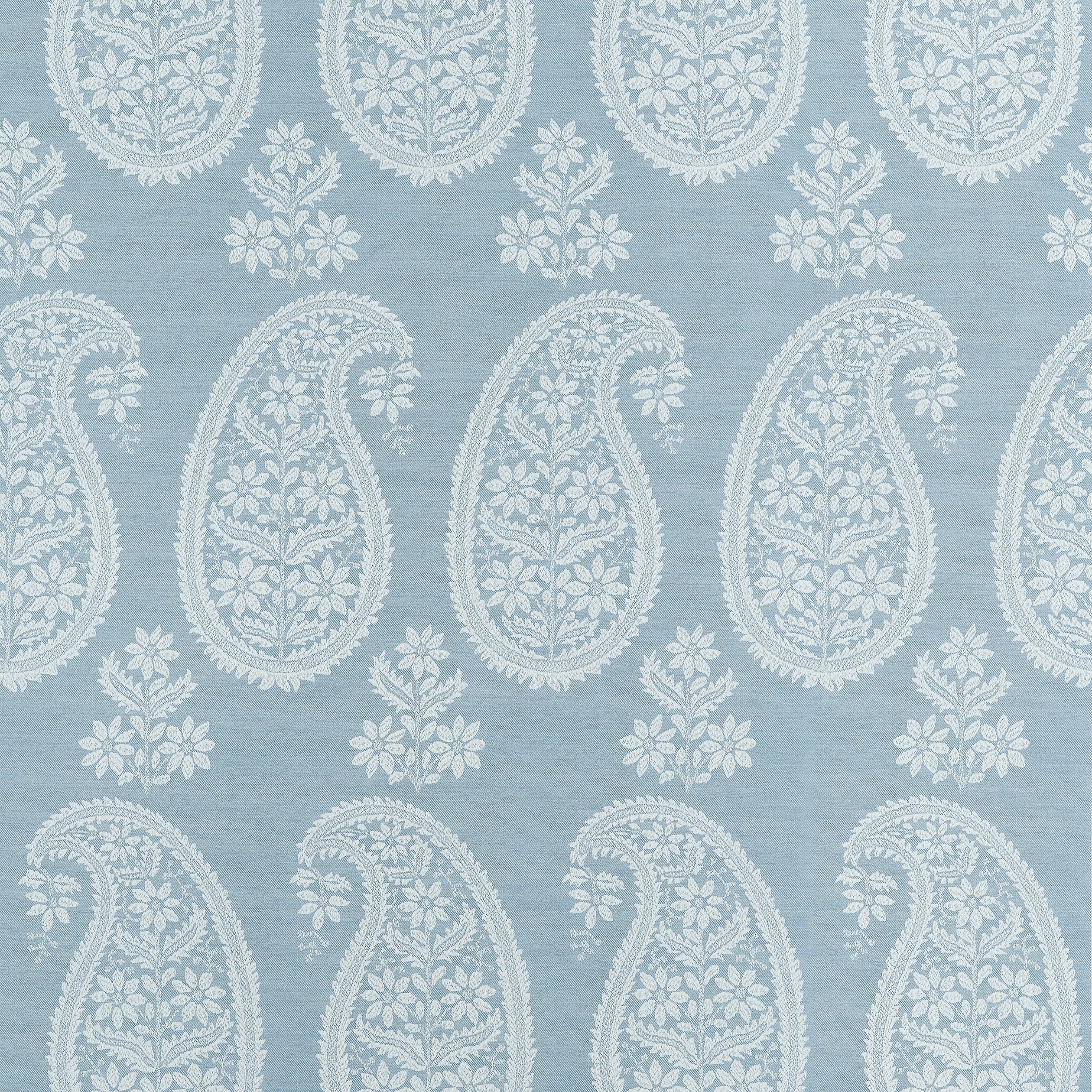 Campania Paisley fabric in robin’s egg color - pattern number AT16108 - by Anna French in the Belvedere collection
