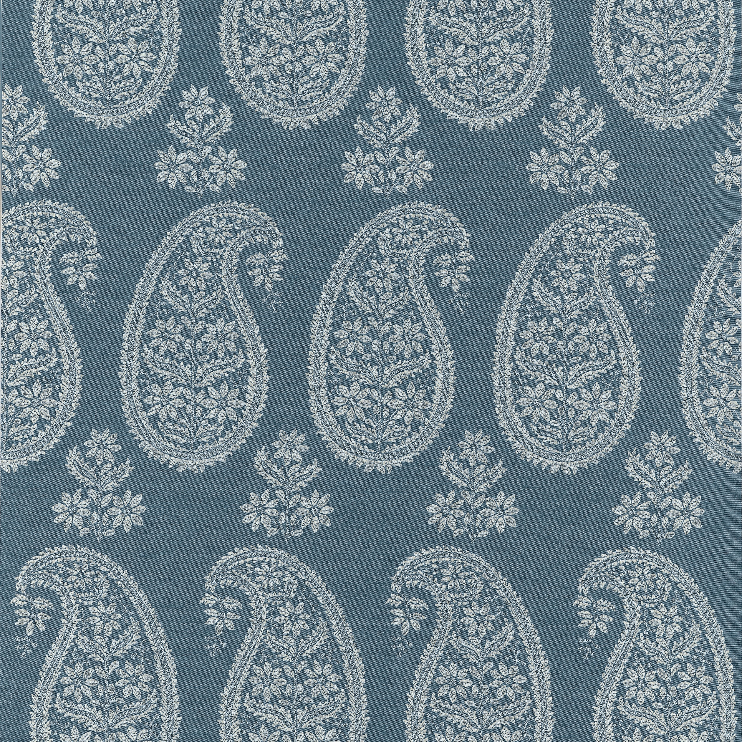 Campania Paisley fabric in blue color - pattern number AT16110 - by Anna French in the Belvedere collection