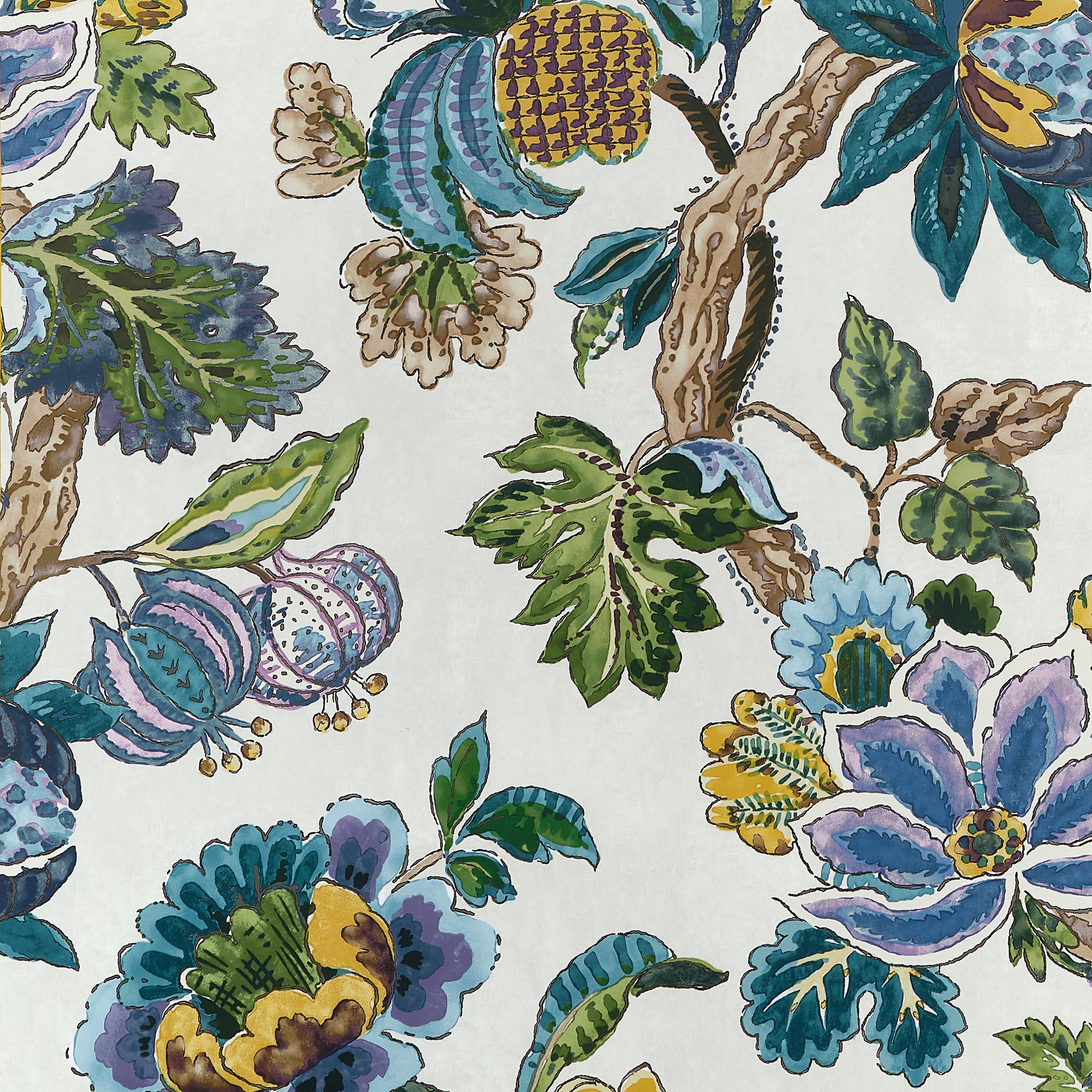Stockbridge fabric in lavender and blue color - pattern number AT16137 - by Anna French in the Belvedere collection