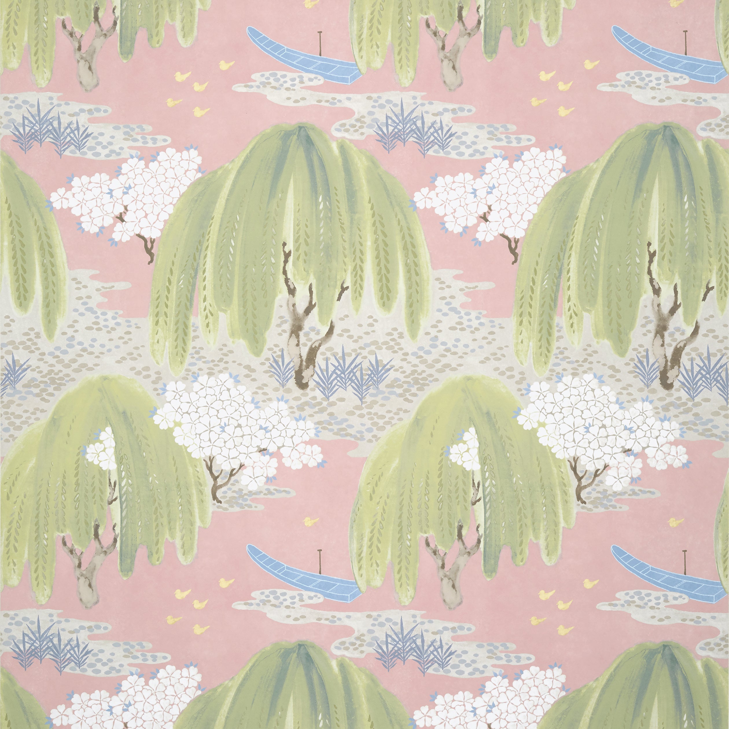 Willow Tree fabric in blush color - pattern number AT23111 - by Anna French in the Willow Tree collection