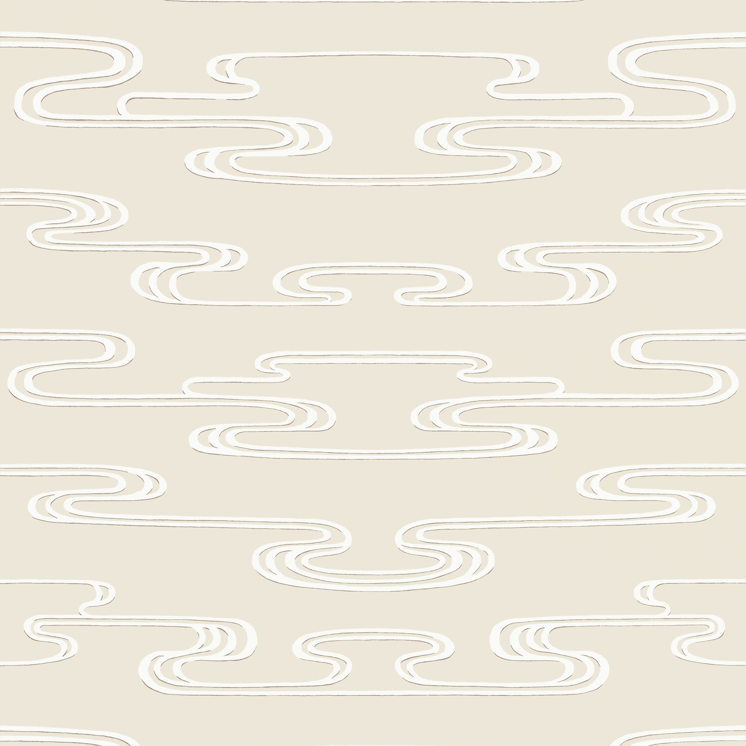 Cloudwater wallpaper in beige color - pattern number AT23151 - by Anna French in the Willow Tree collection