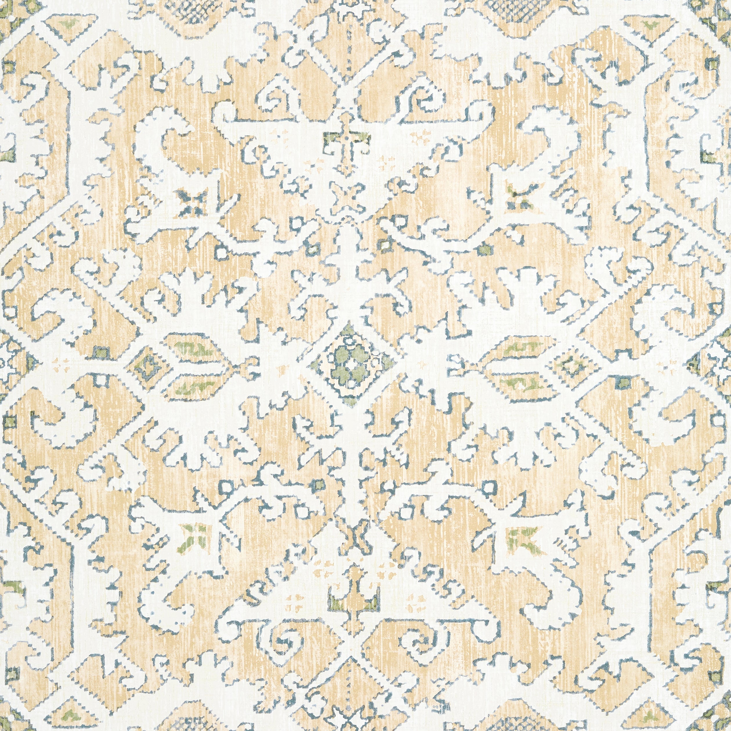 Pontorma fabric in soft gold color - pattern number AT24555 - by Anna French in the Devon collection