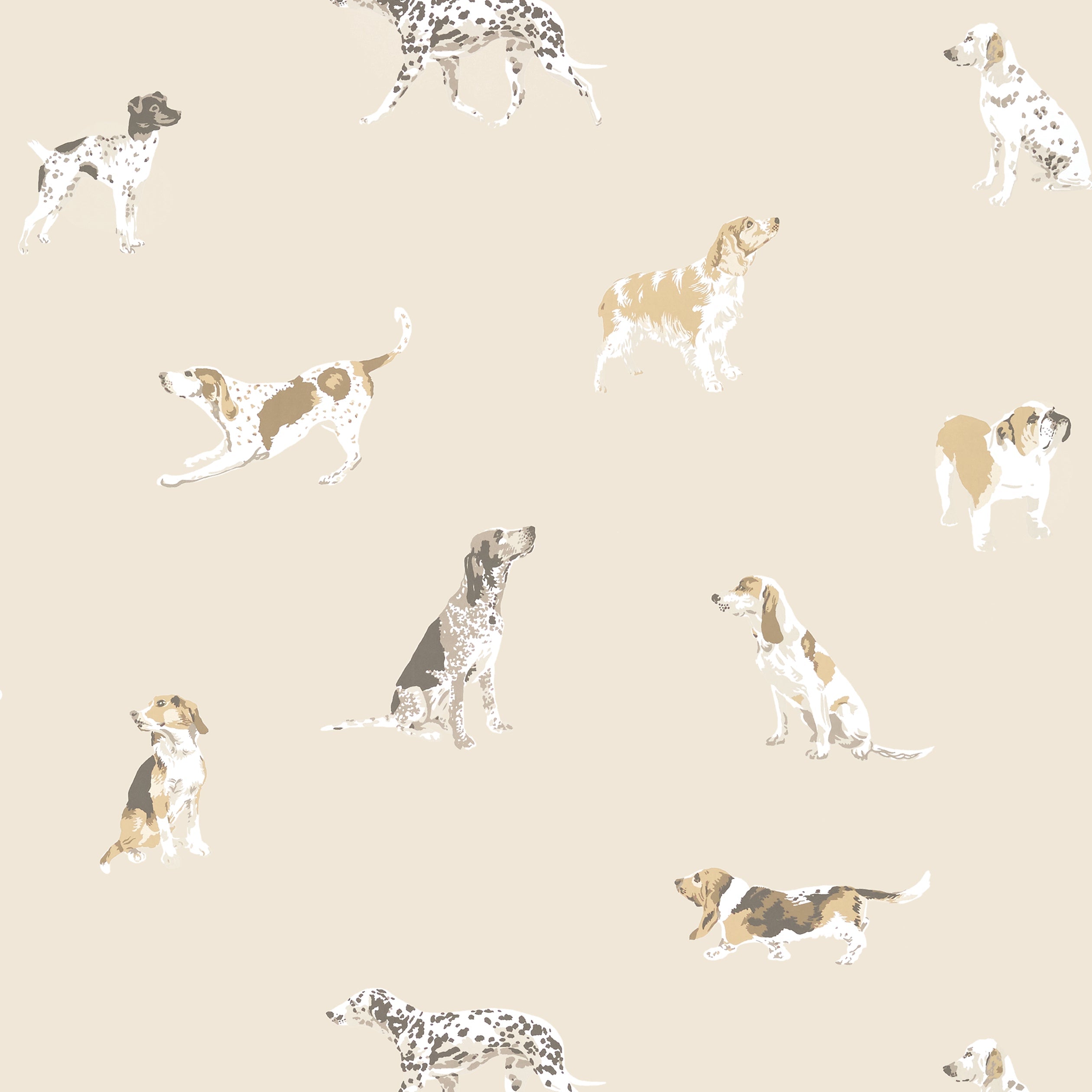 Buddy wallpaper in neutral color - pattern number AT24601 - by Anna French in the Devon collection