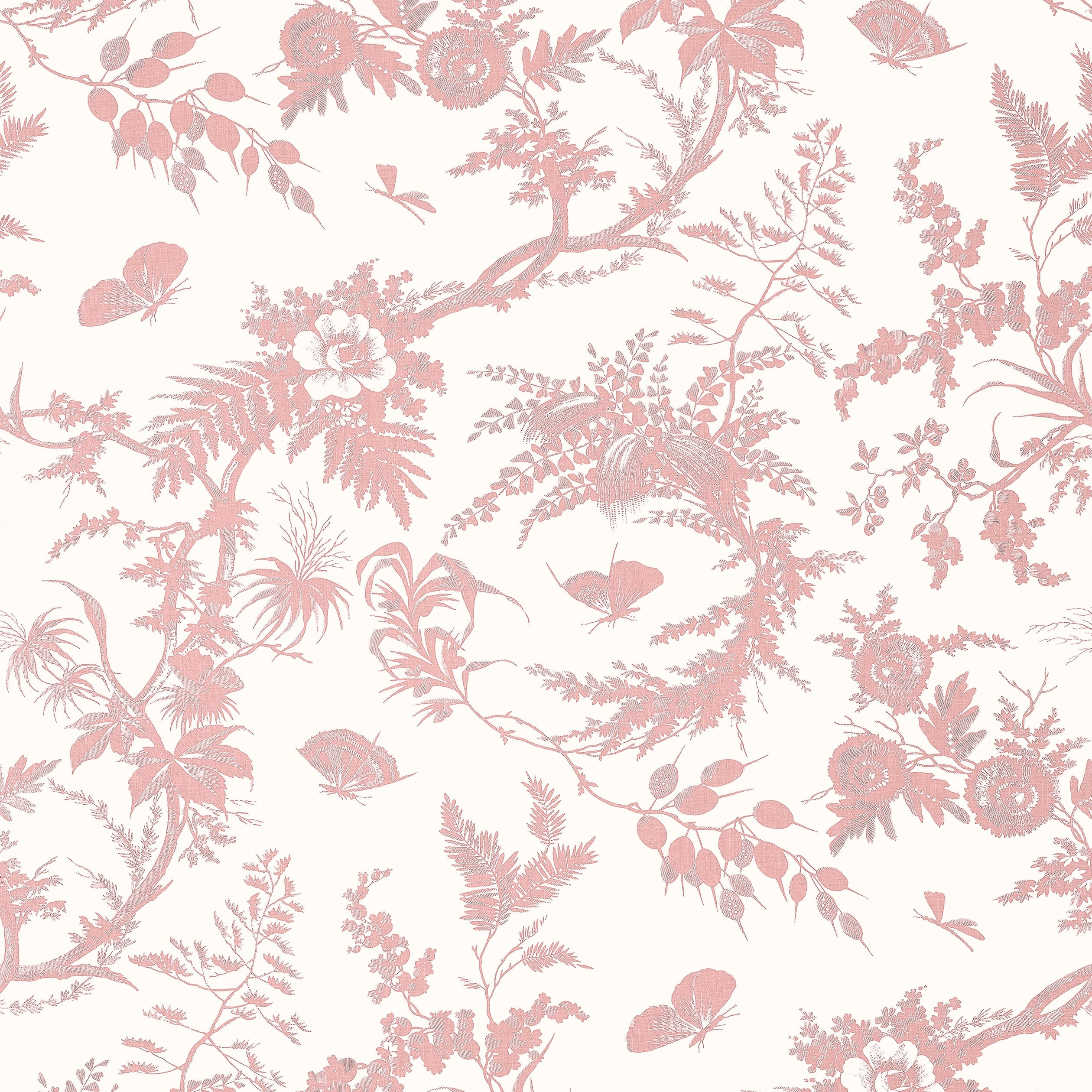 Newlands Toile fabric in blush color - pattern number AT57835 - by Anna French in the Bristol collection