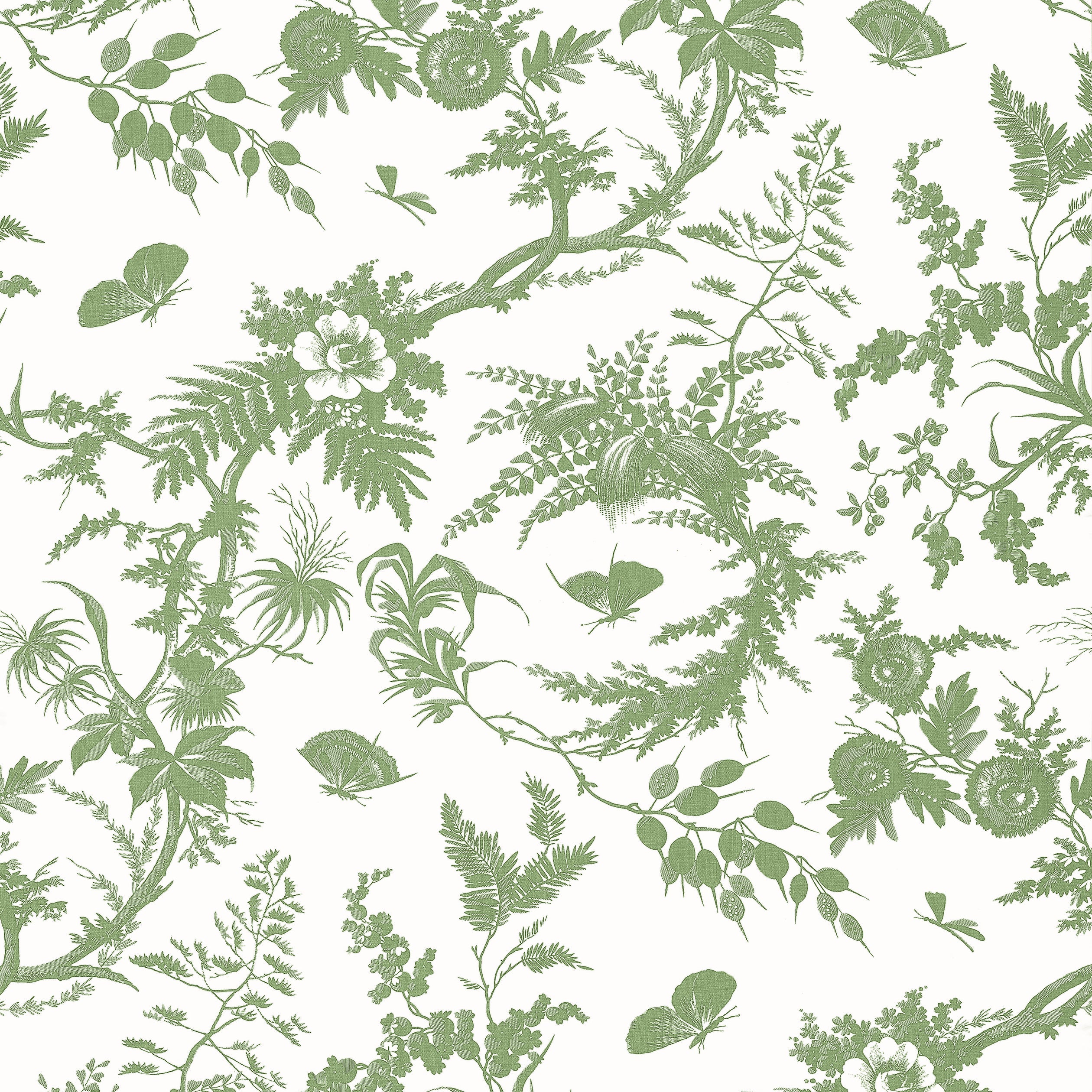 Newlands Toile fabric in green color - pattern number AT57836 - by Anna French in the Bristol collection