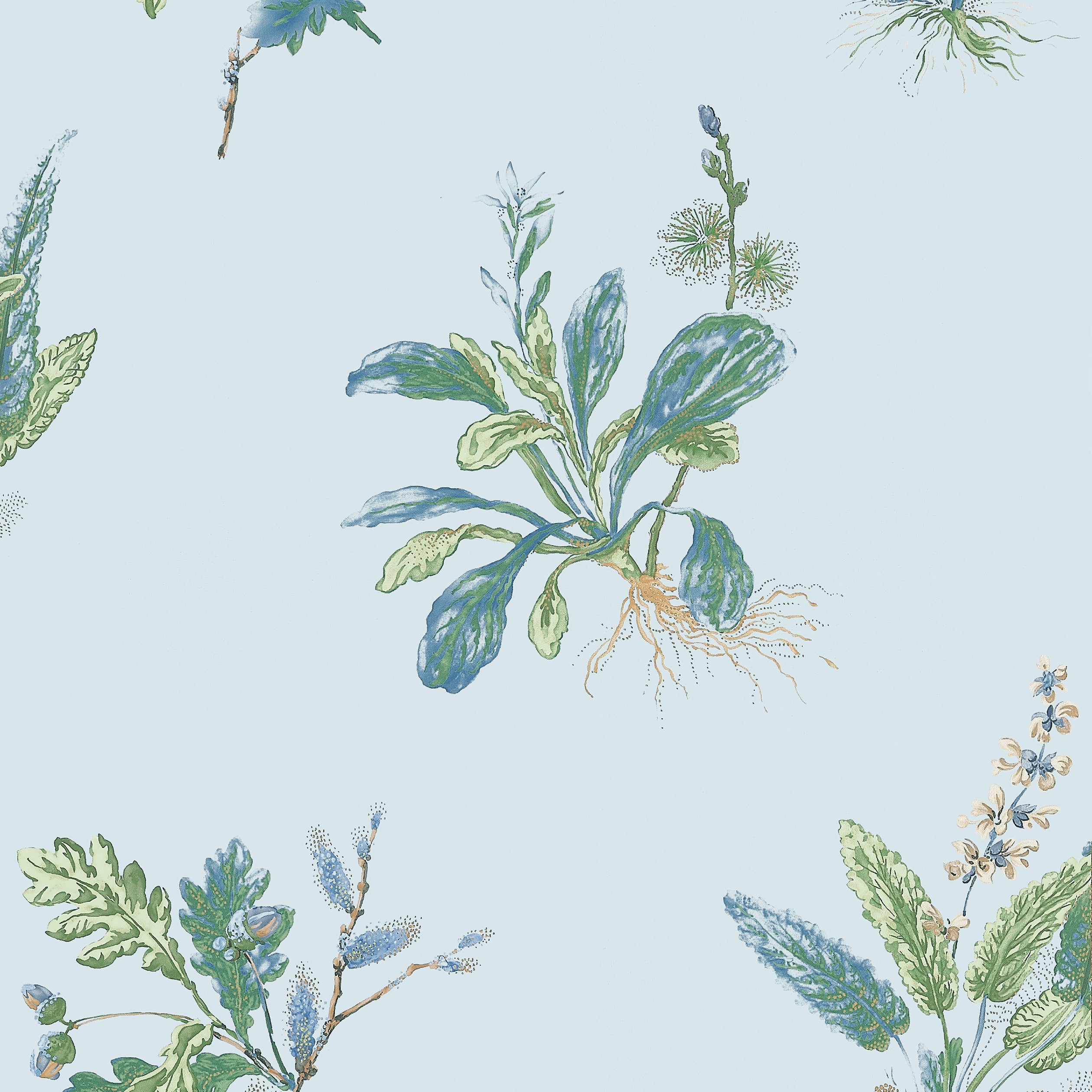 Woodland fabric in blue and green color - pattern number AT57851 - by Anna French in the Bristol collection