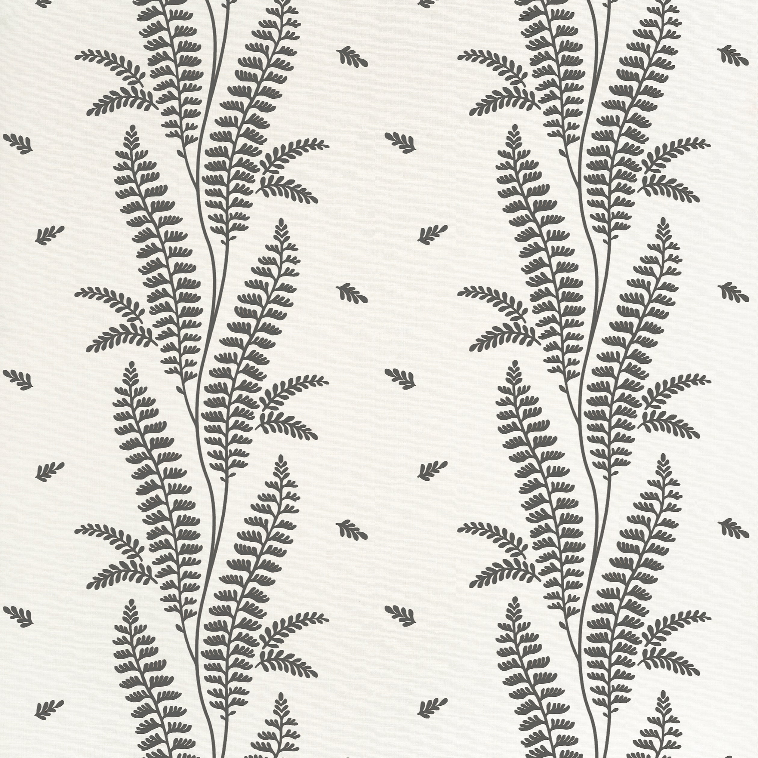 Ensbury Fern fabric in black color - pattern number AT57884 - by Anna French in the Bristol collection