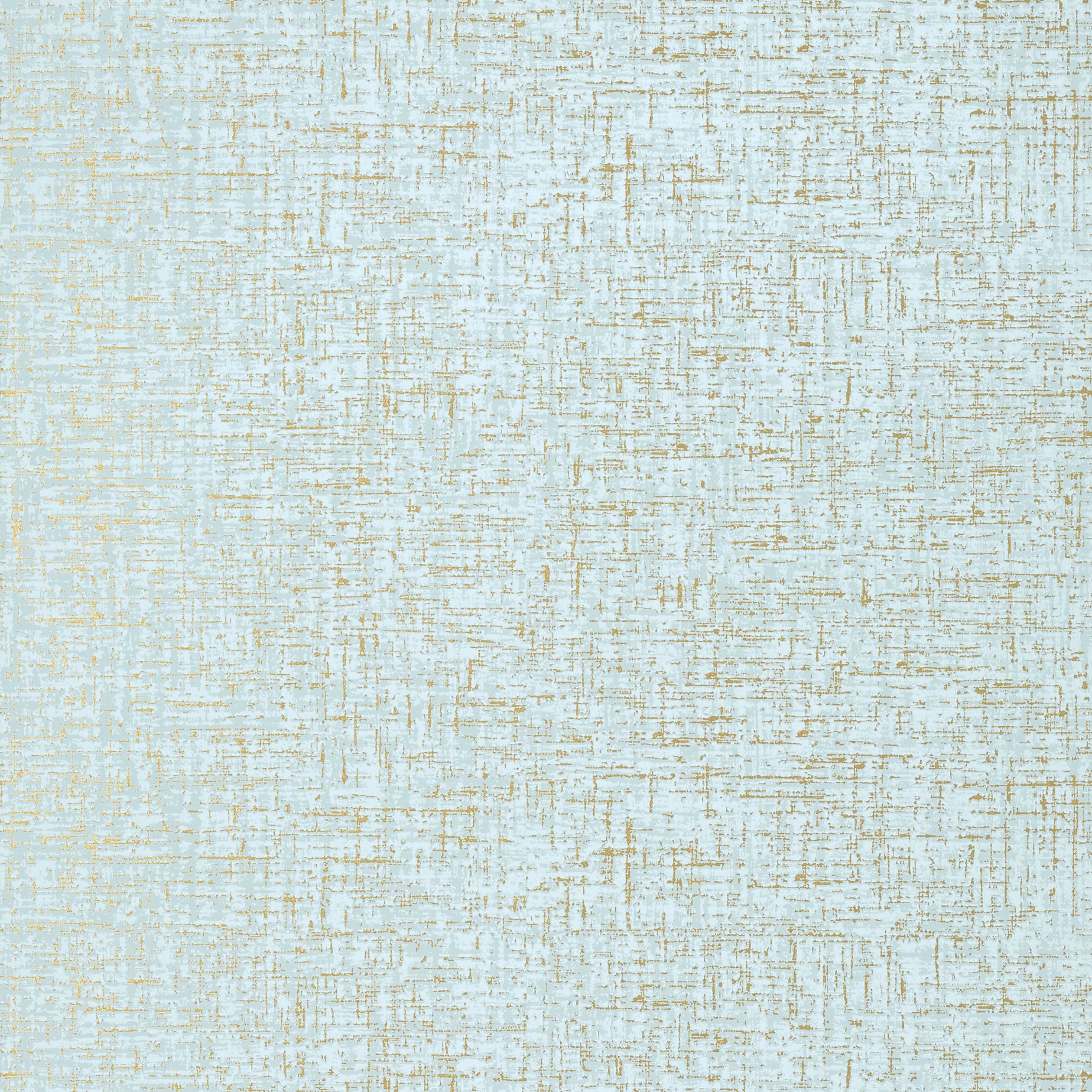 Tresco wallpaper in metallic gold on aqua color - pattern number AT6118 - by Anna French in the Serenade collection