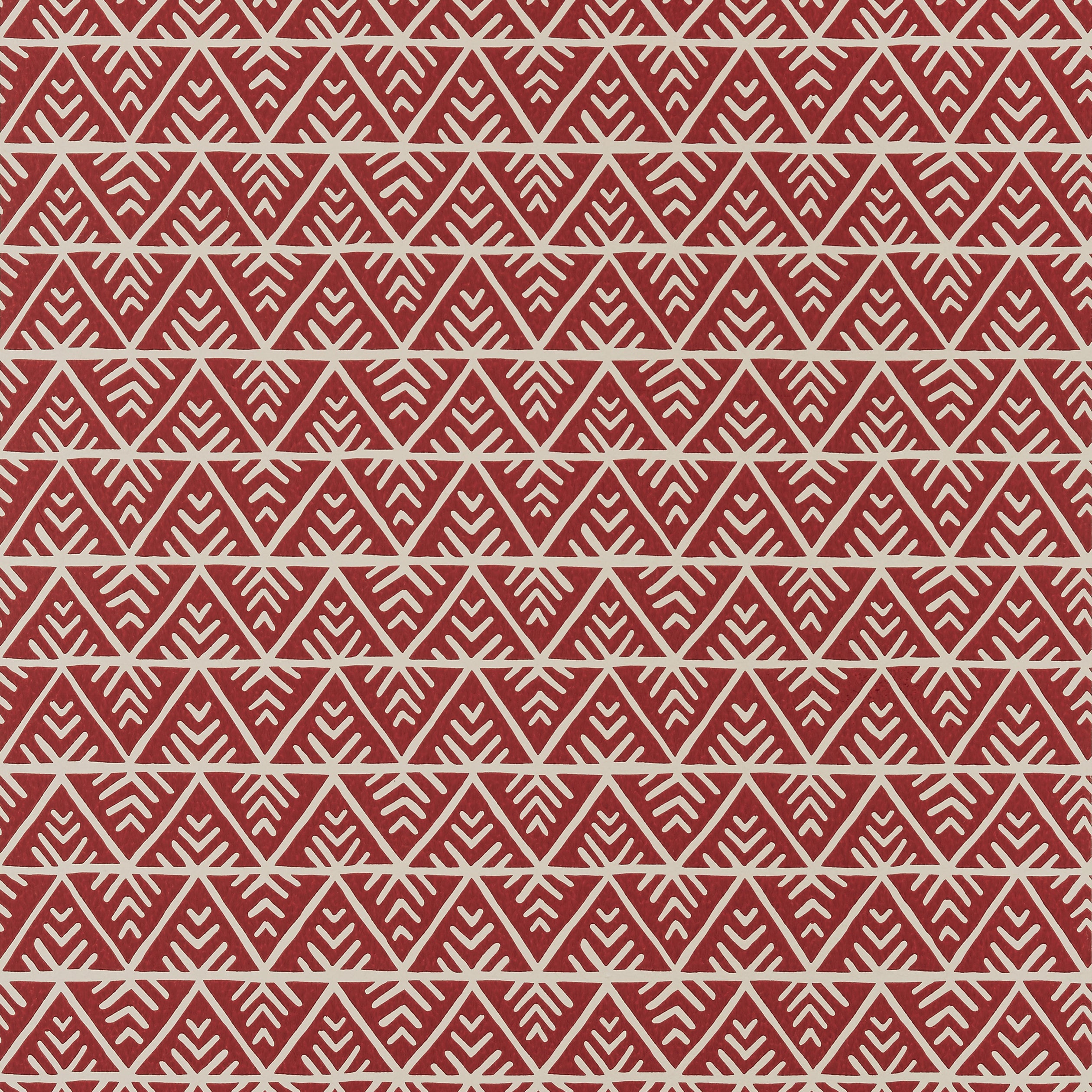 Jules fabric in red on flax color - pattern number AT78706 - by Anna French in the Palampore collection
