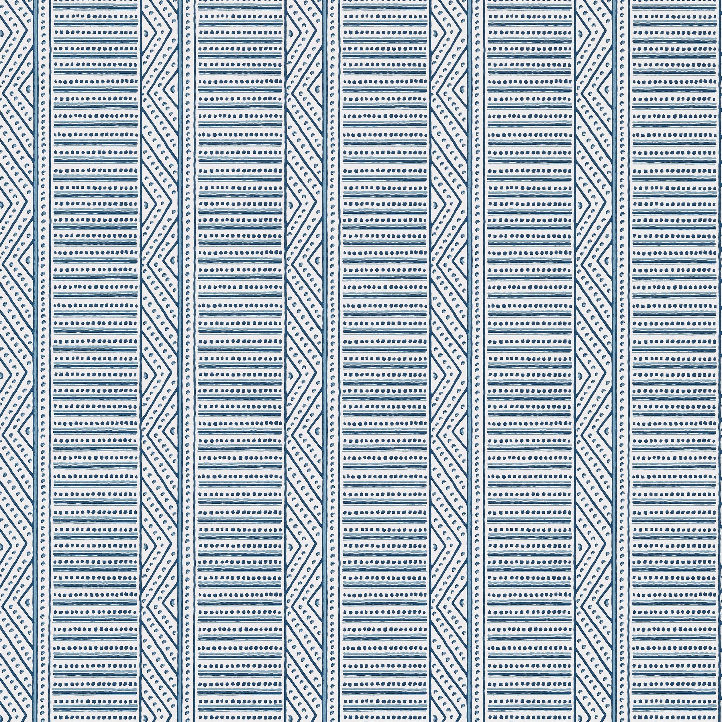 Montecito Stripe fabric in navy color - pattern number AT78721 - by Anna French in the Palampore collection