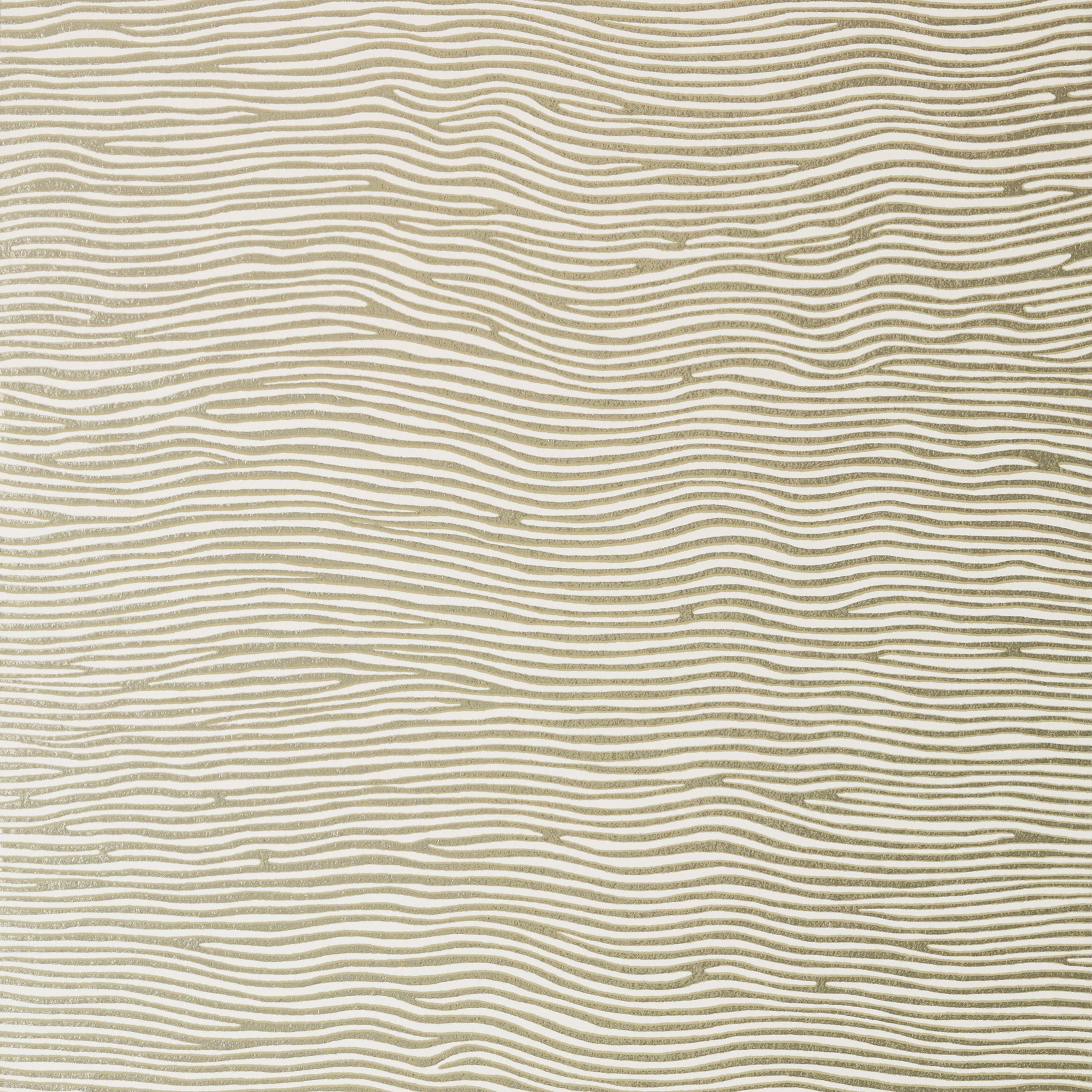 Onda fabric in metallic gold on cream color - pattern number AT7901 - by Anna French in the Watermark collection