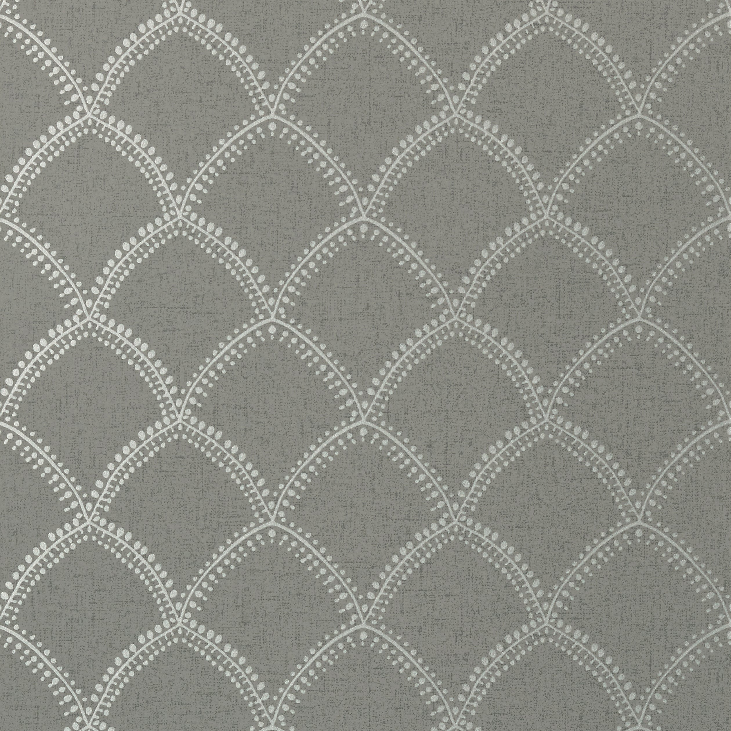 Burmese fabric in metallic silver on charcoal color - pattern number AT7910 - by Anna French in the Watermark collection