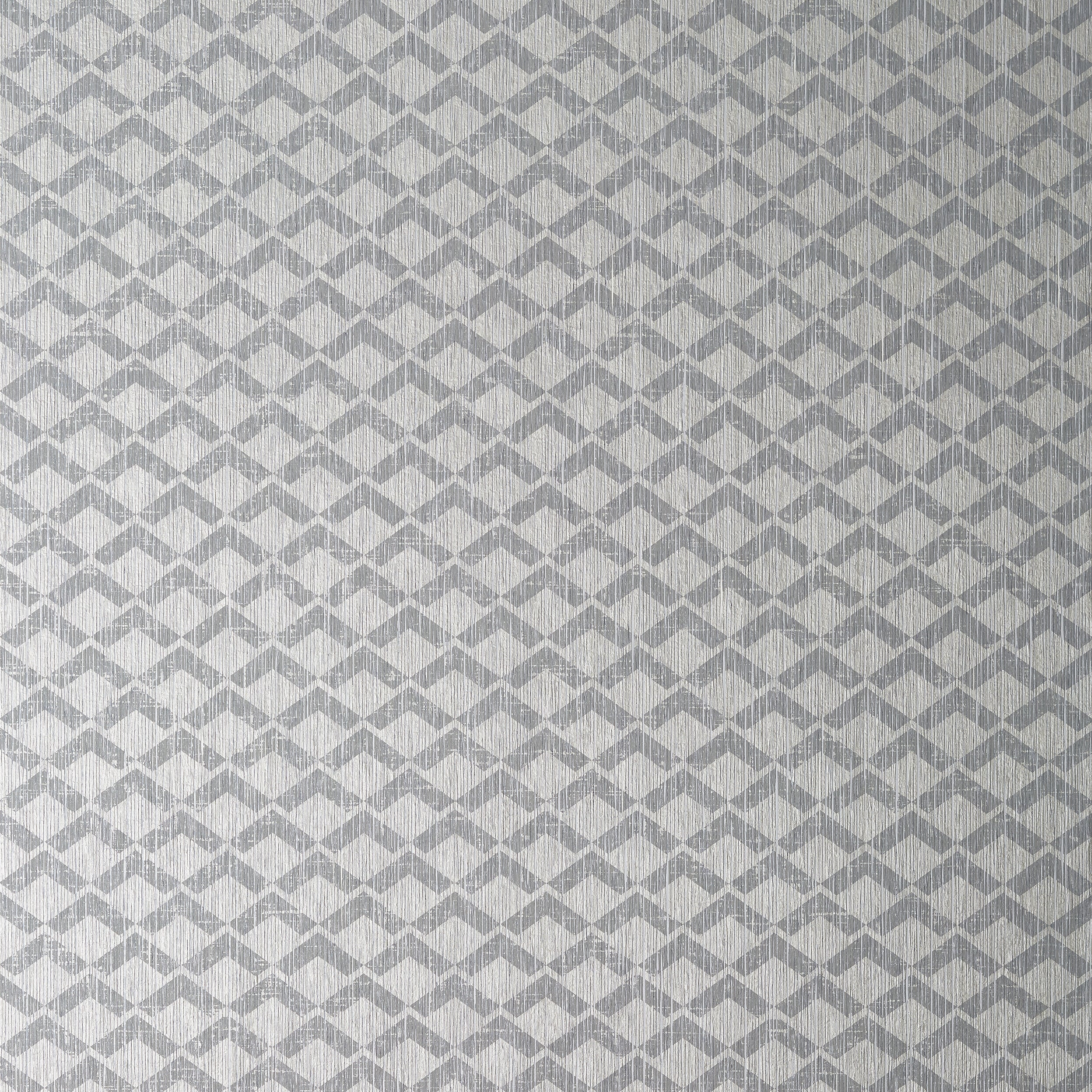 Cashiers fabric in grey on metallic silver color - pattern number AT79110 - by Anna French in the Small Scale collection