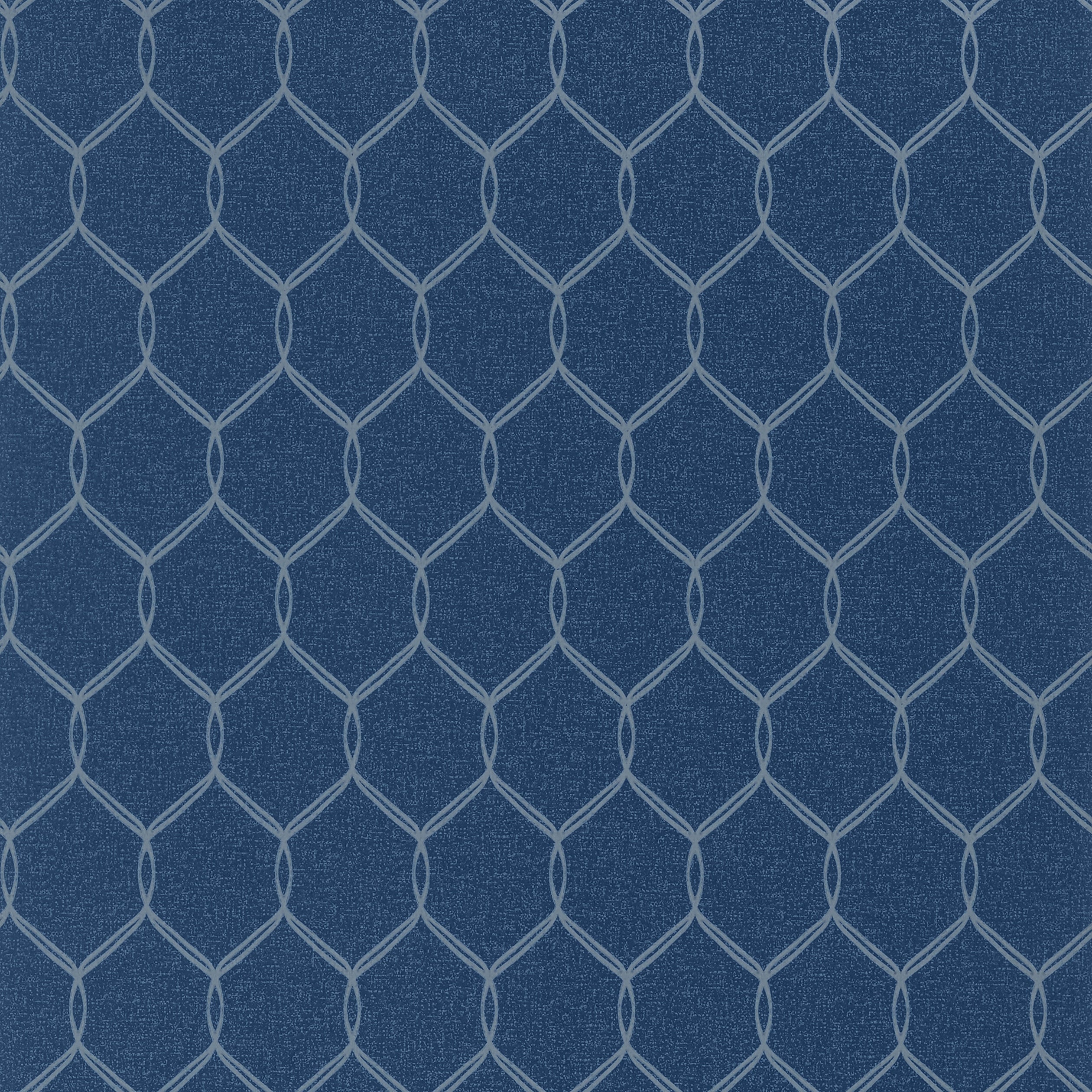 Leland Trellis fabric in navy color - pattern number AT79150 - by Anna French in the Small Scale collection