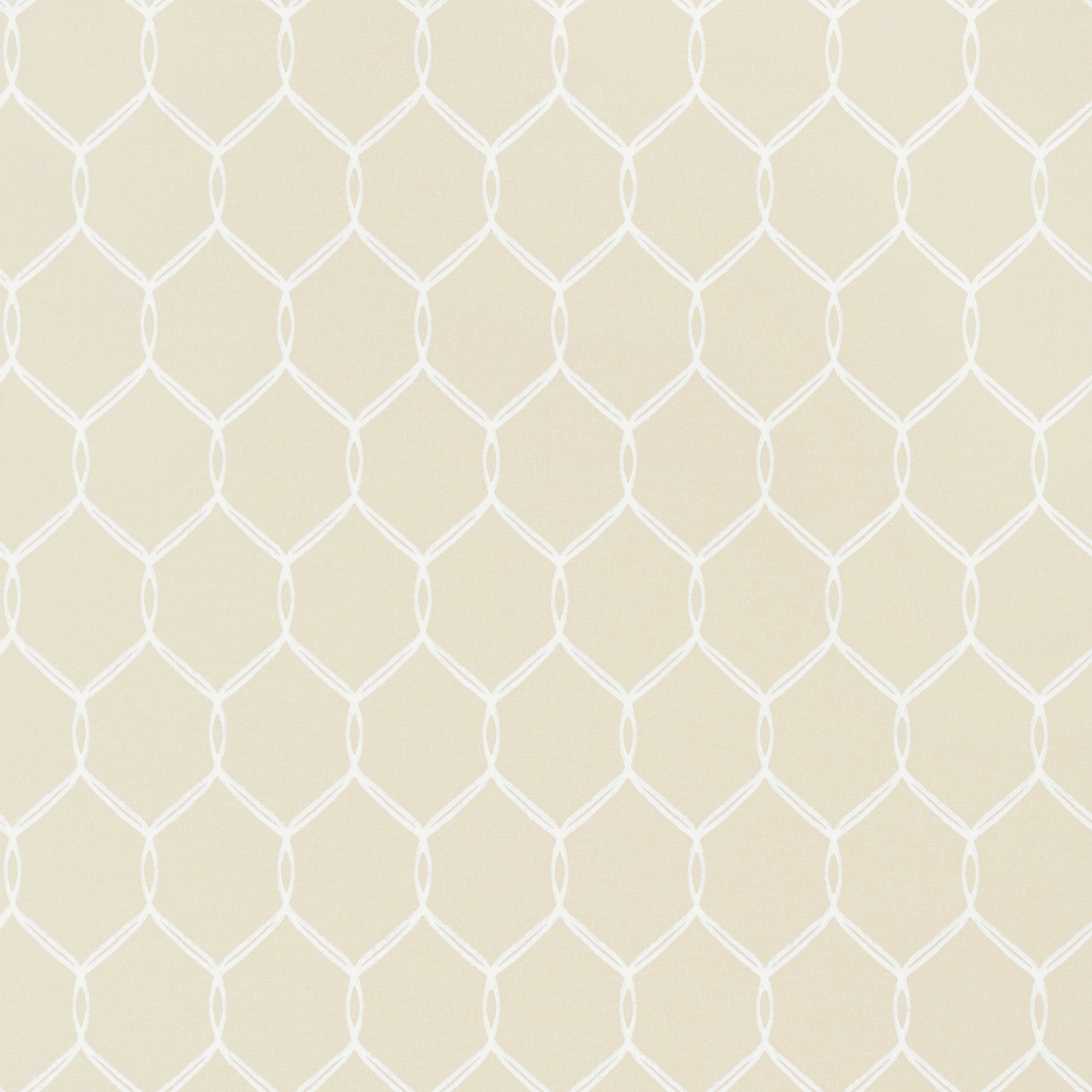 Leland Trellis fabric in cream color - pattern number AT79151 - by Anna French in the Small Scale collection
